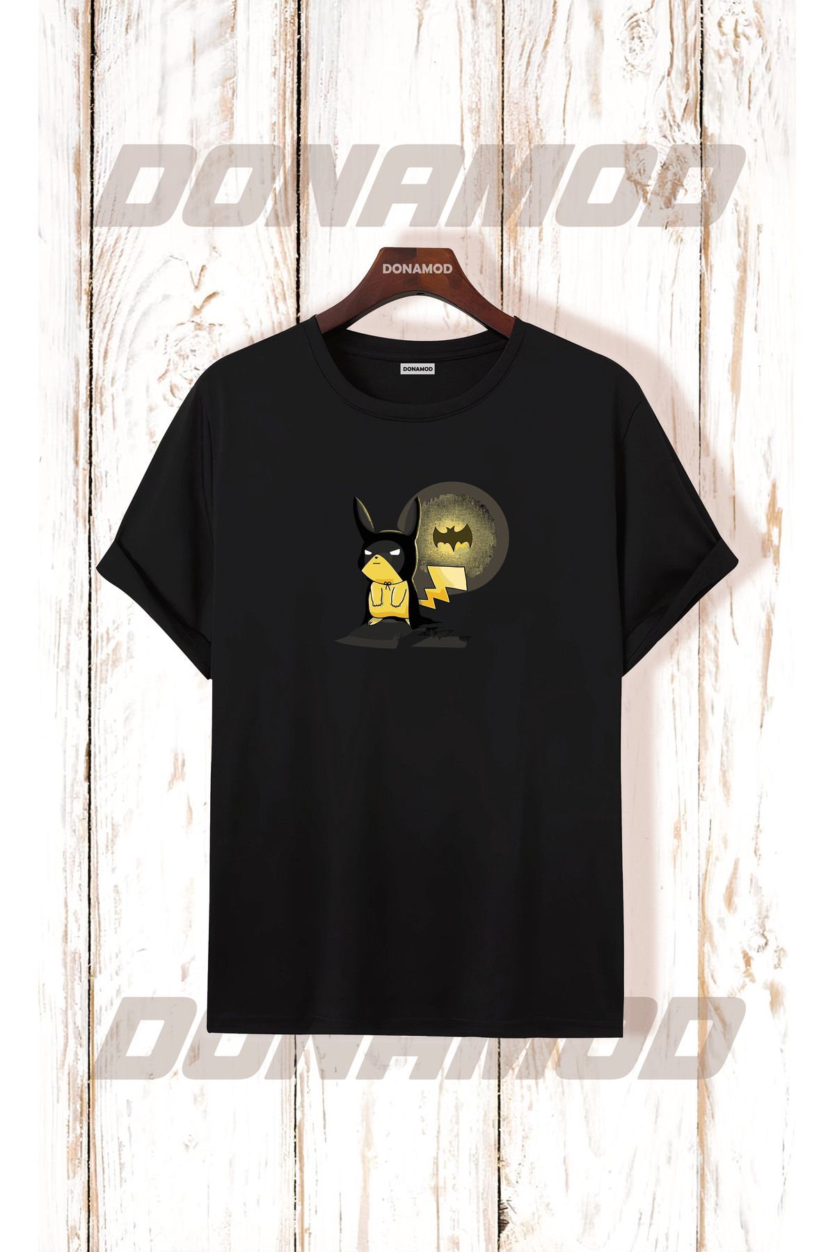 donamod Pikachu Pikaçu Pokemon Maske Çizgi Film Sarı Tasarımlı Hediye Arkadaş Tişört T shirt