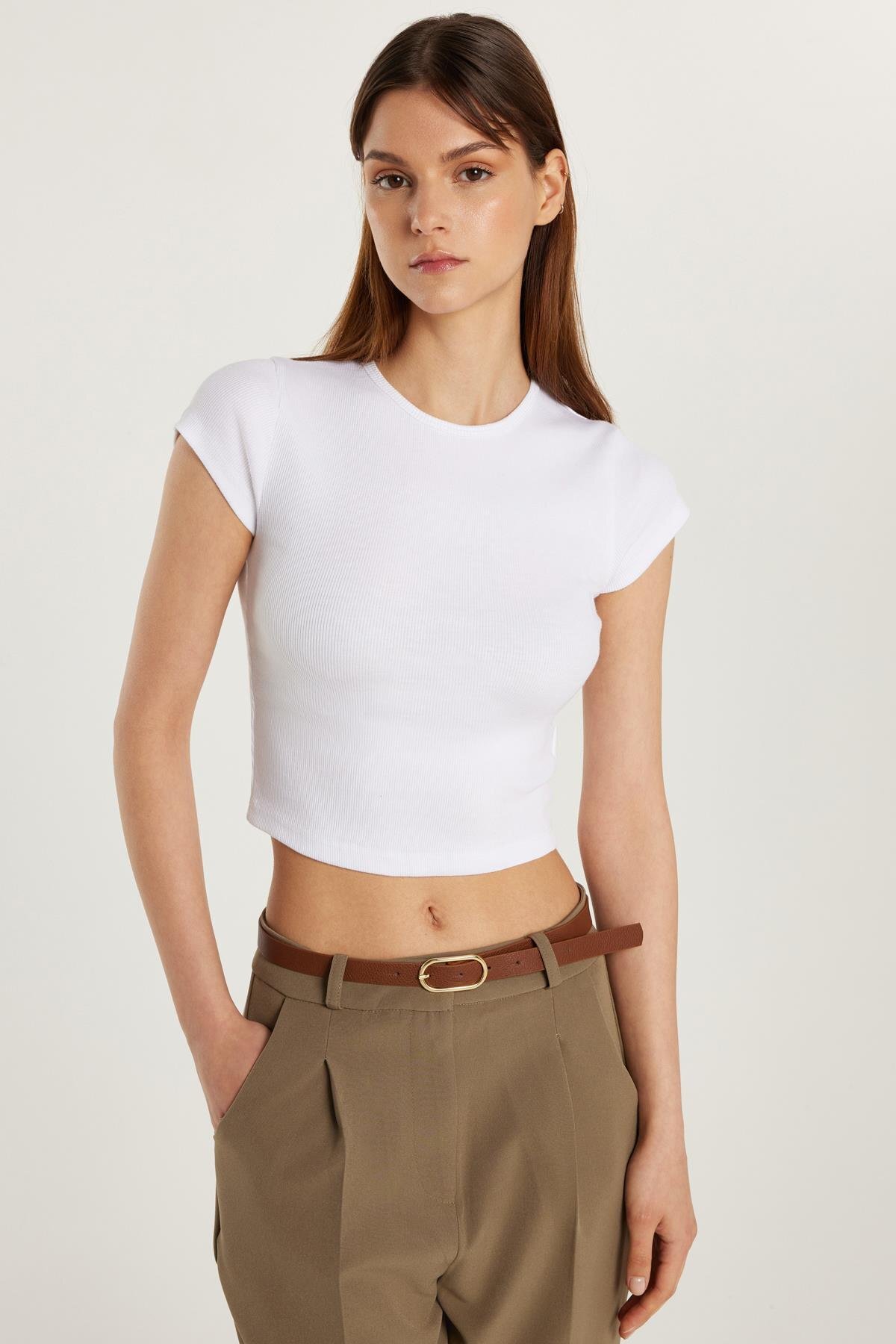 トップス theredthread S front belt blouse white THEREDTHREAD / ザ 