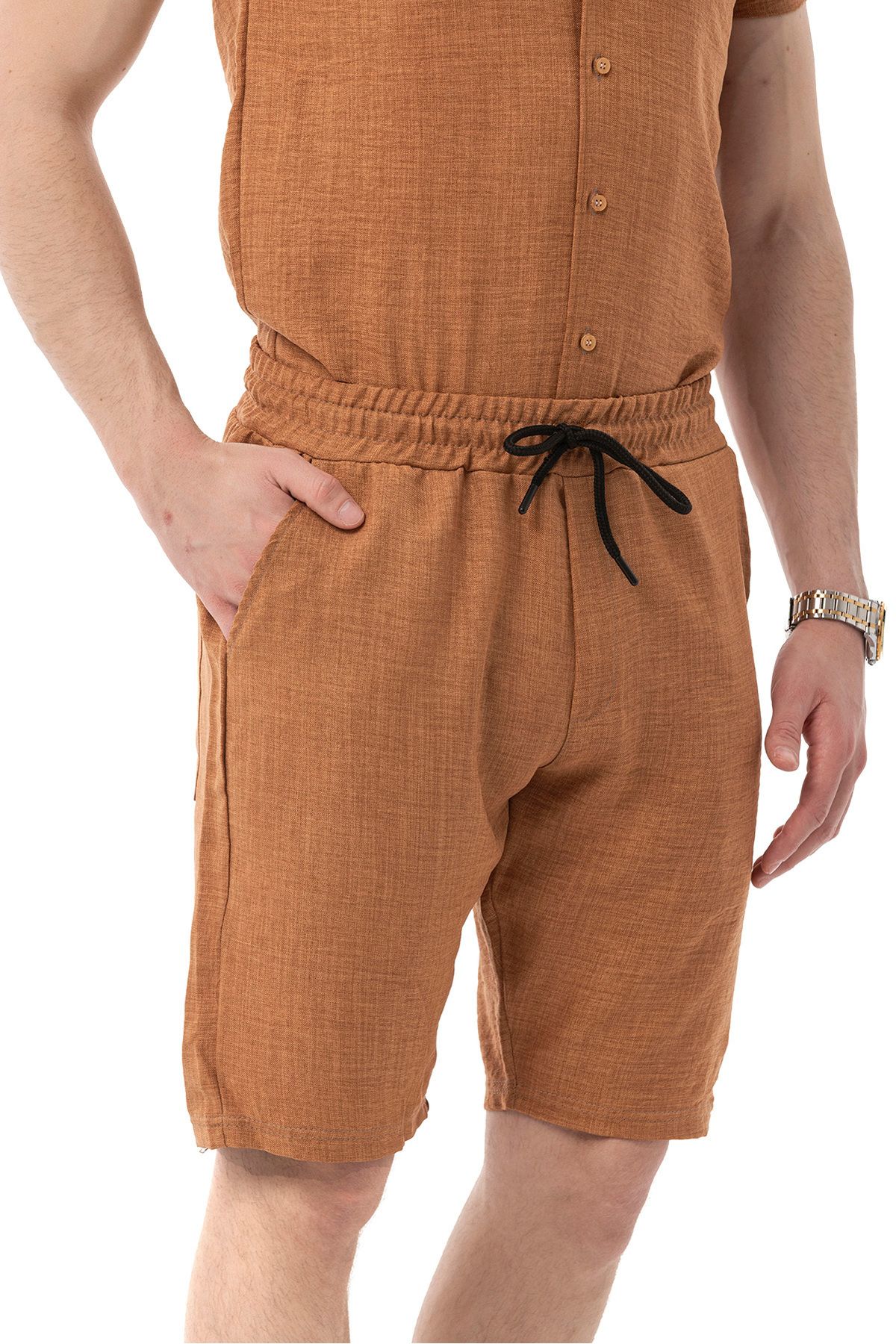 monox-Men's Mechanical Linen Shorts 4