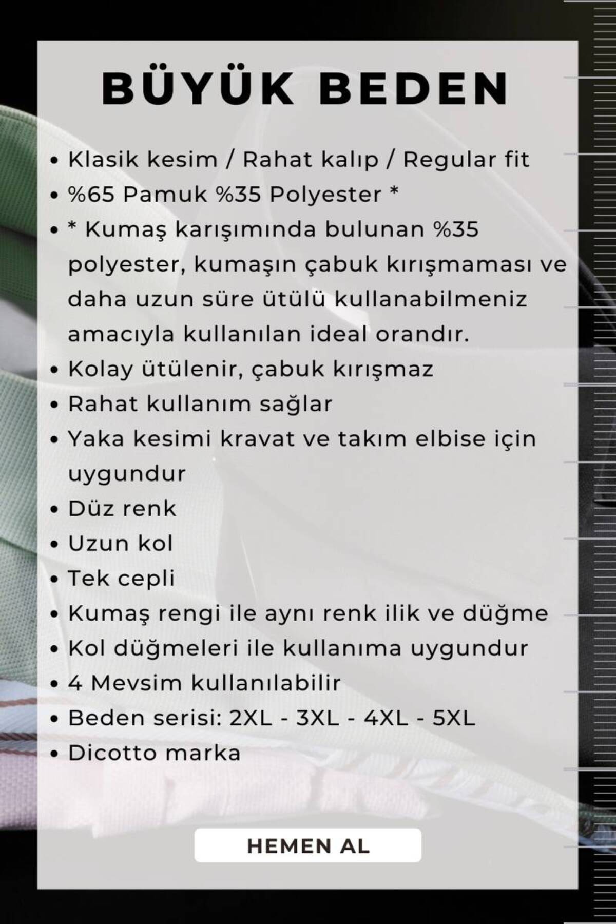 Dicotto Koyu Mavi Büyük Beden Rahat Kesim Cepli Uzun Kol Regular Fit Erkek Gömlek - 150-23 görsel 5