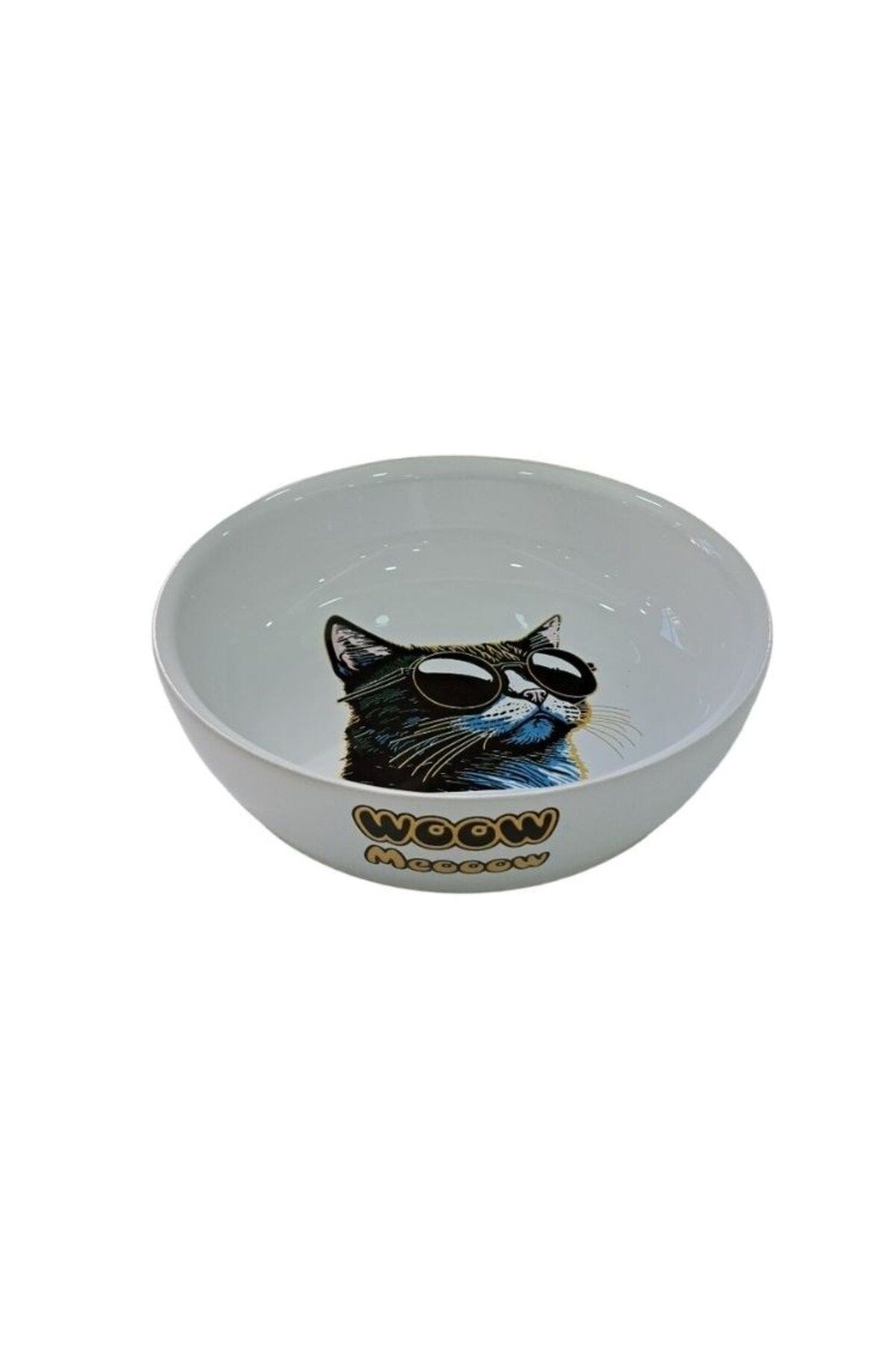 CLOVERPETGROSS SERAMİK MAMA KABI KEDİ DERİN BEYAZ 250ML