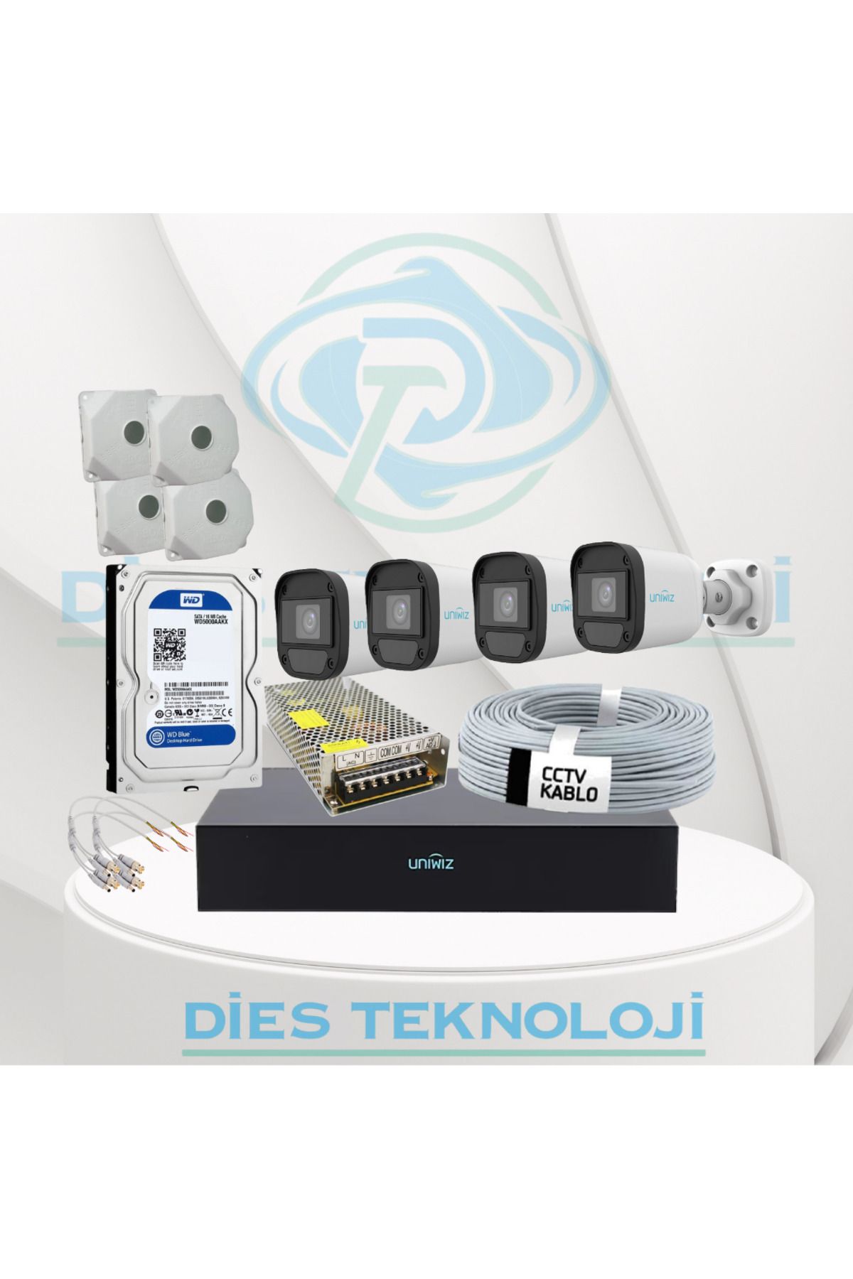 UNIWIZ 4 Kameralı Uniwiz set (1TB)