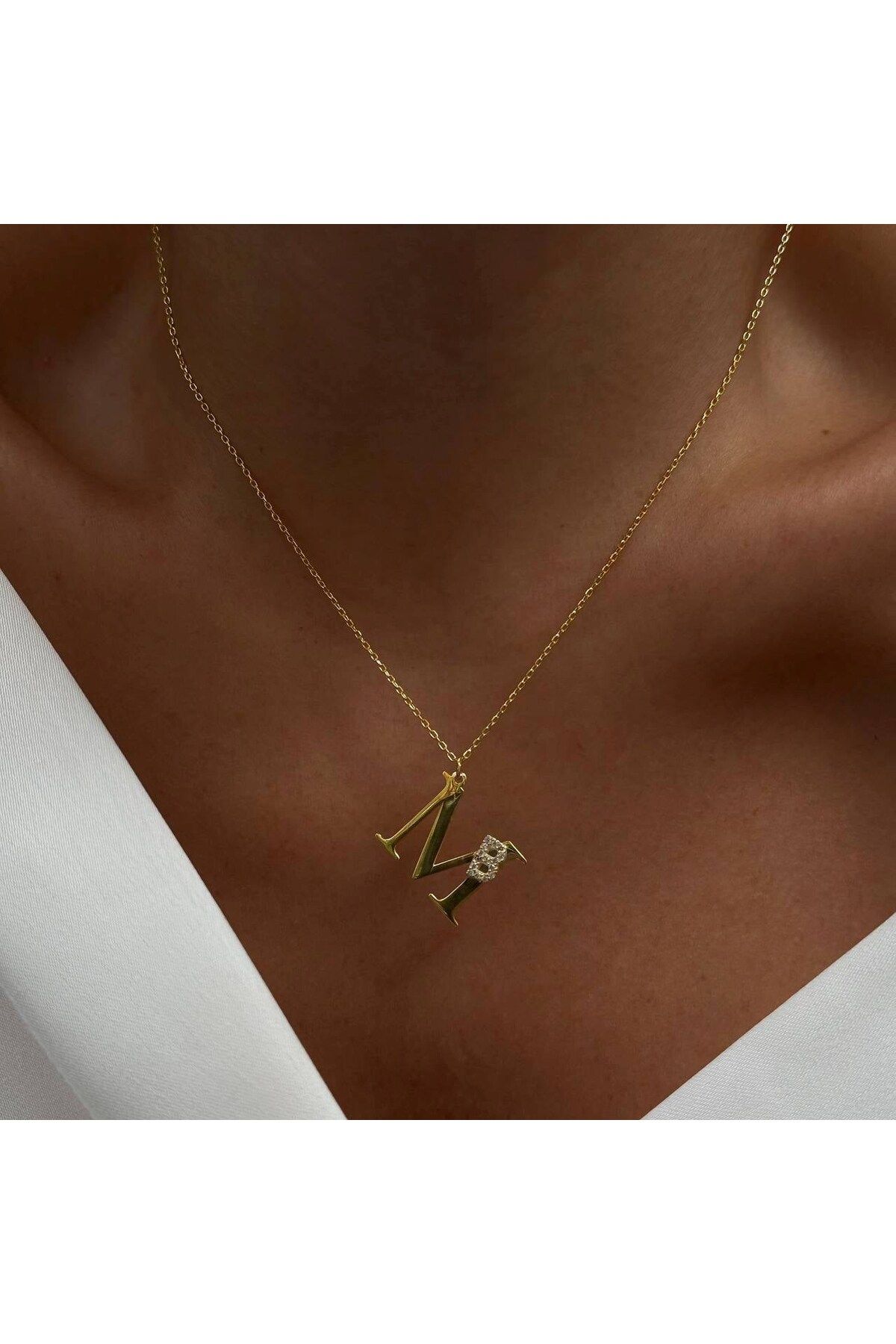 beonejewelry 2 HARFLİ KOMBO KOLYE | 925 GÜMÜŞ