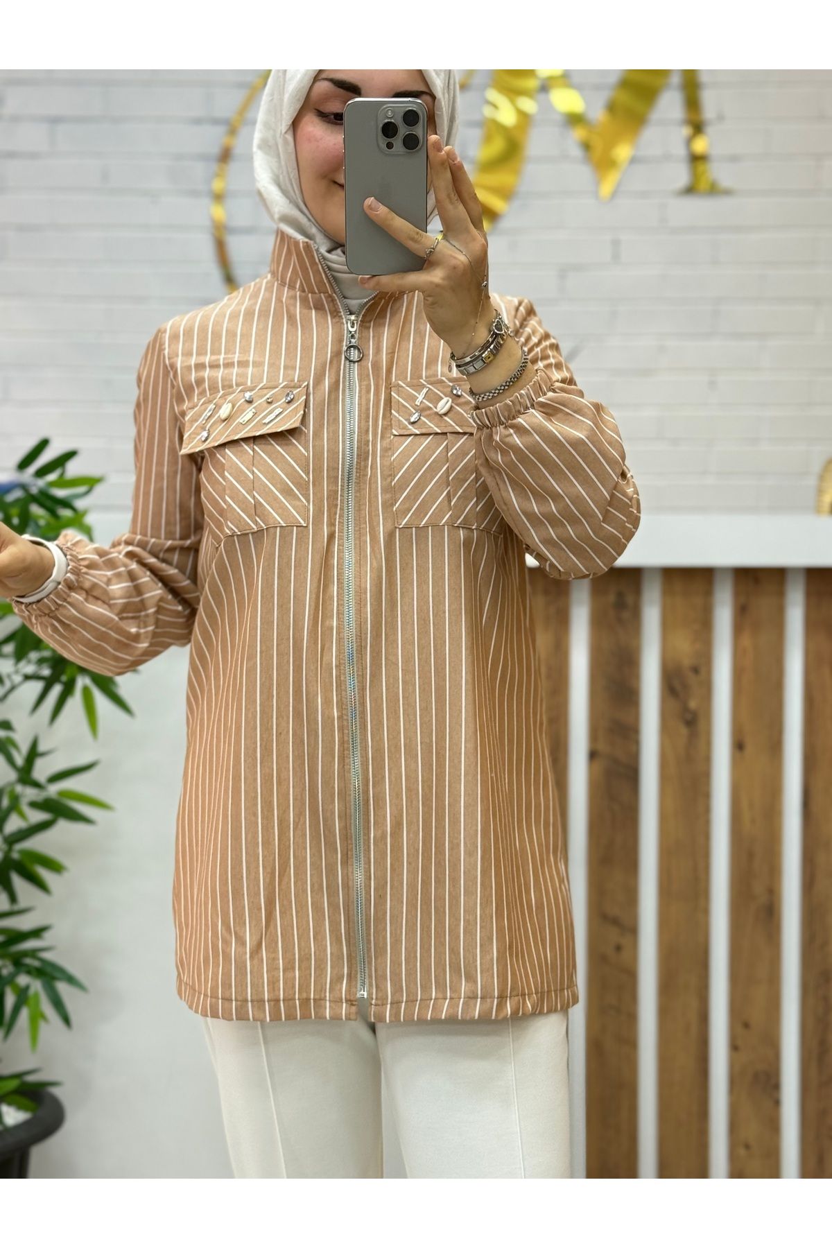 Meryemce Butik PAMUKLU POPLİN GİY ÇIK CEKET