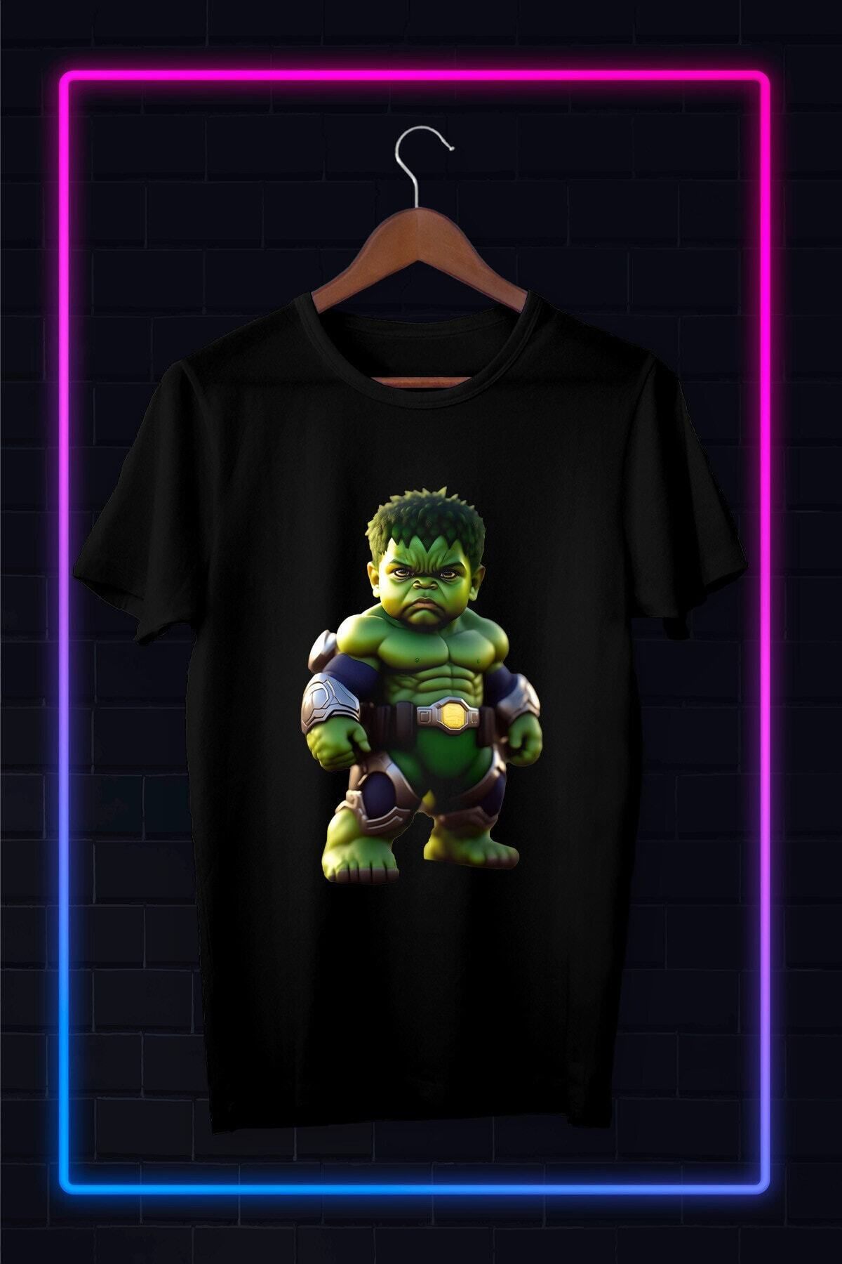 donamod Siyah -unisex -baby Hulk-ıllustrasyon Çizim-