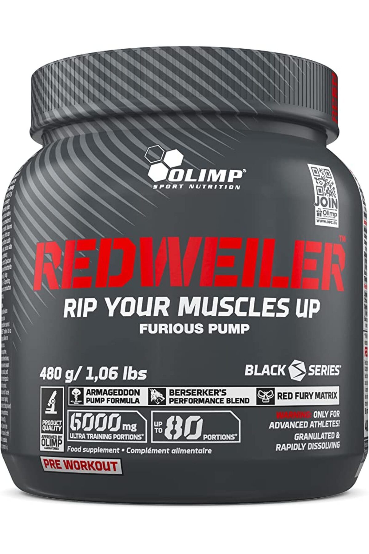 OLIMP SPORT NUTRITION OLIMP Redweiler Preworkout Powder 480 GR - 80 SERVİS