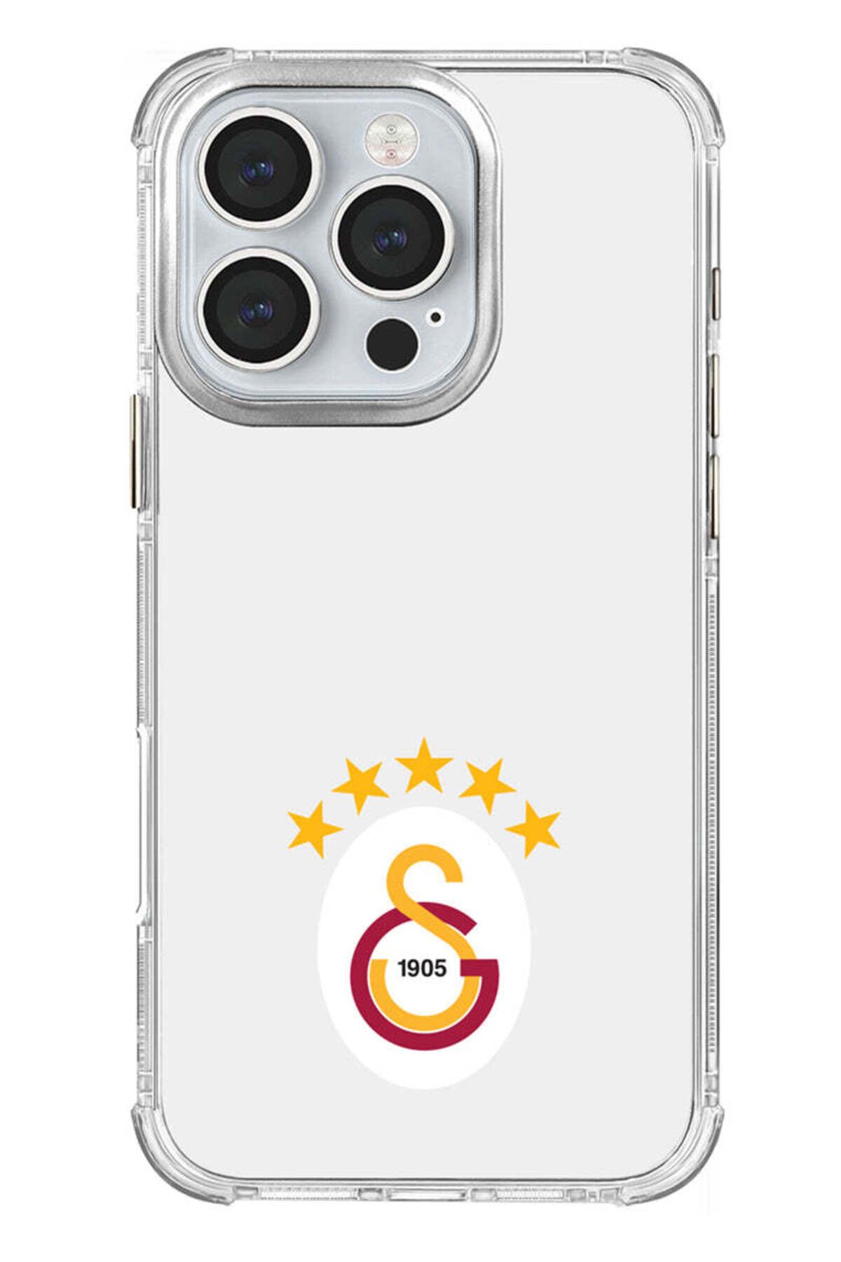 Galatasaray iPhone 16 Pro Uyumlu Galatasaray 5 Yıldız Arma Lisanslı Telefon Kılıfı