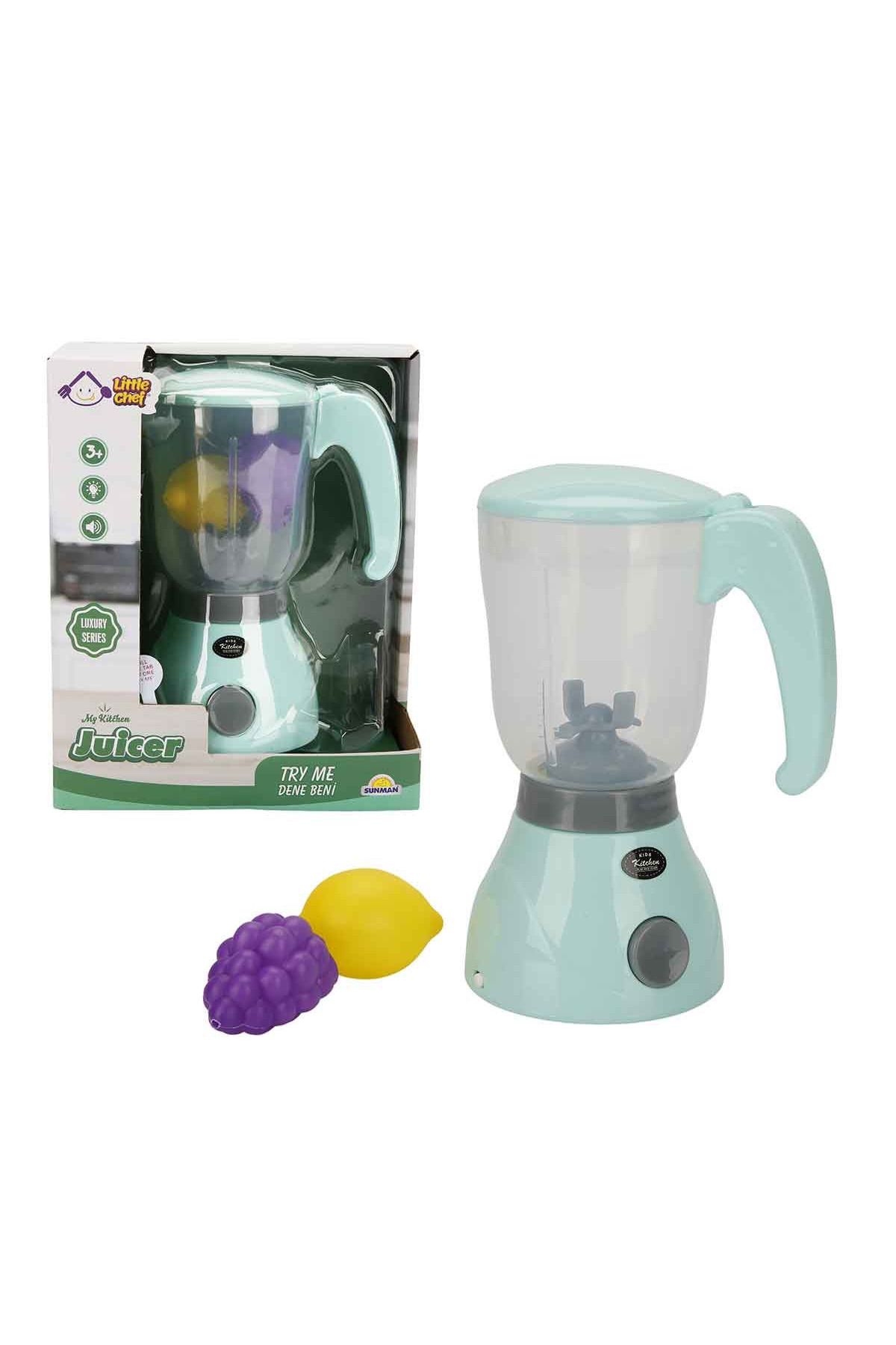 sunman oyuncak LİTTLE CHEF JUİCER MEYVE SIKACAĞI EV ALETİ SESLİ IŞIKLI PİLLİ 3+