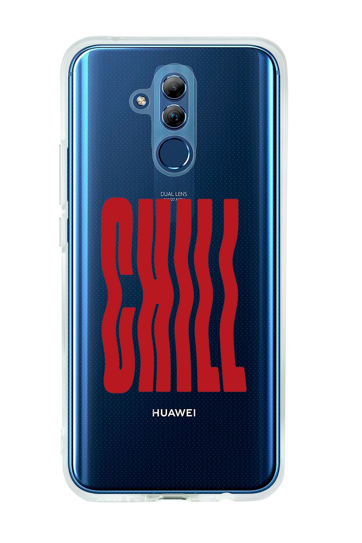 mooodcase Huawei Mate 20 Lite Uyumlu Chill Desenli Şeffaf Silikonlu Telefon Kılıfı