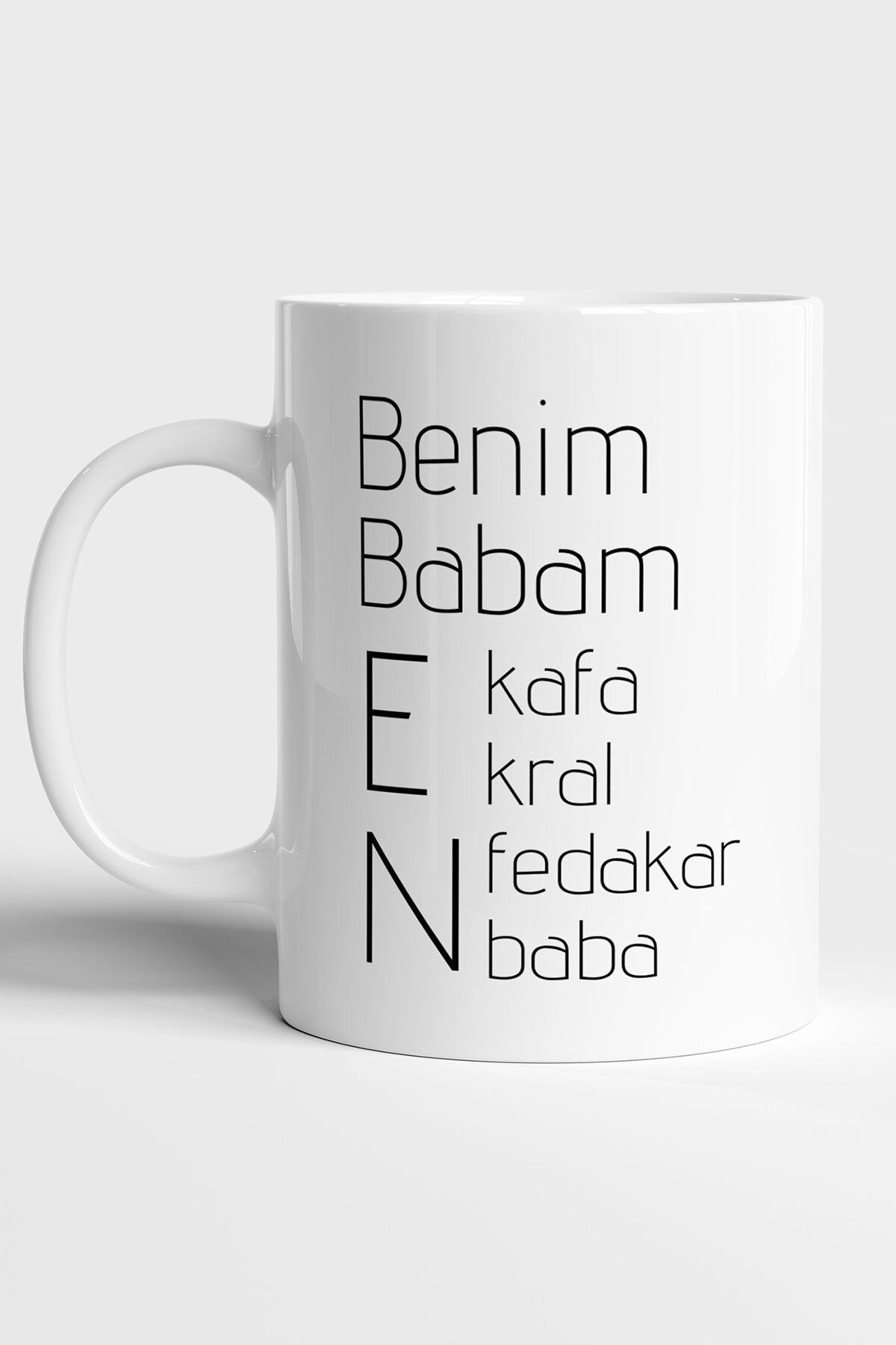 GRN TASARIM Babalar Günü Özel Tasarımlı Enler Baskılı Kupa Bardak