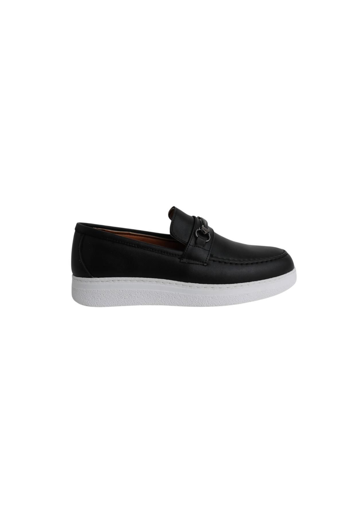 Greyybull Shoes siyah tokalı klasik erkek ayakkabı -düğün ayakkabısı