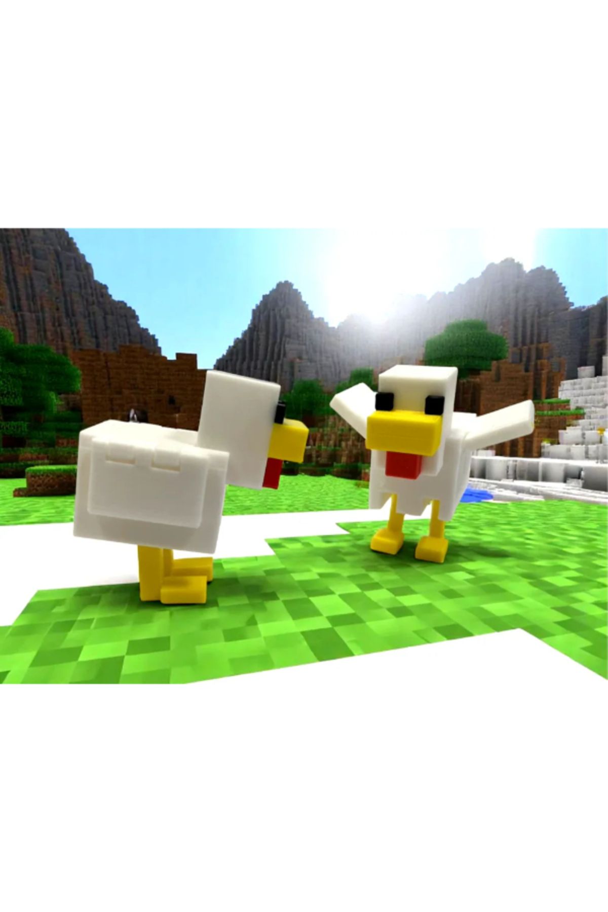 3d model s Minecraft Tavuk Figürü 3D Baskı (Hareketli & Esnek)