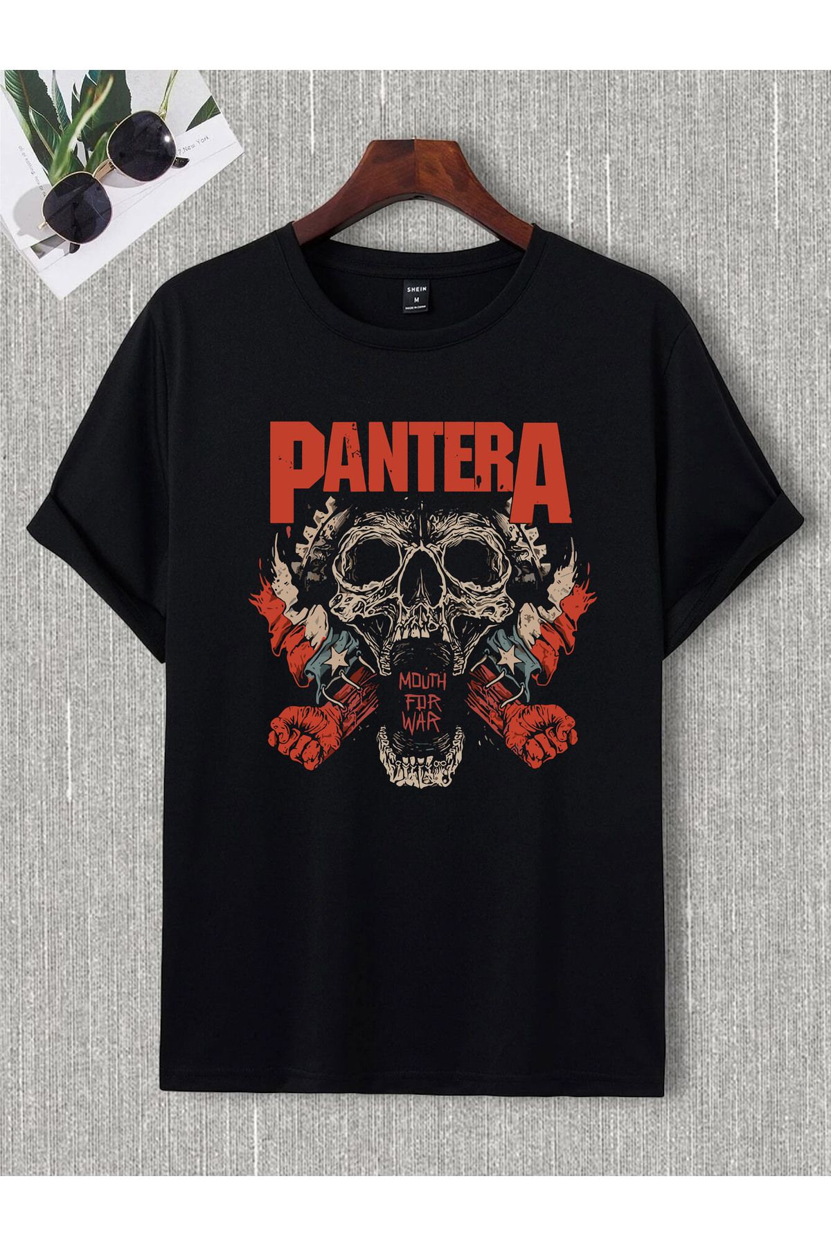 donamod Unisex Oversize Pantera Metallıca Iron Madıen Black Sabbath Ac Dc Slipknot Rock Metal Tişört T shirt