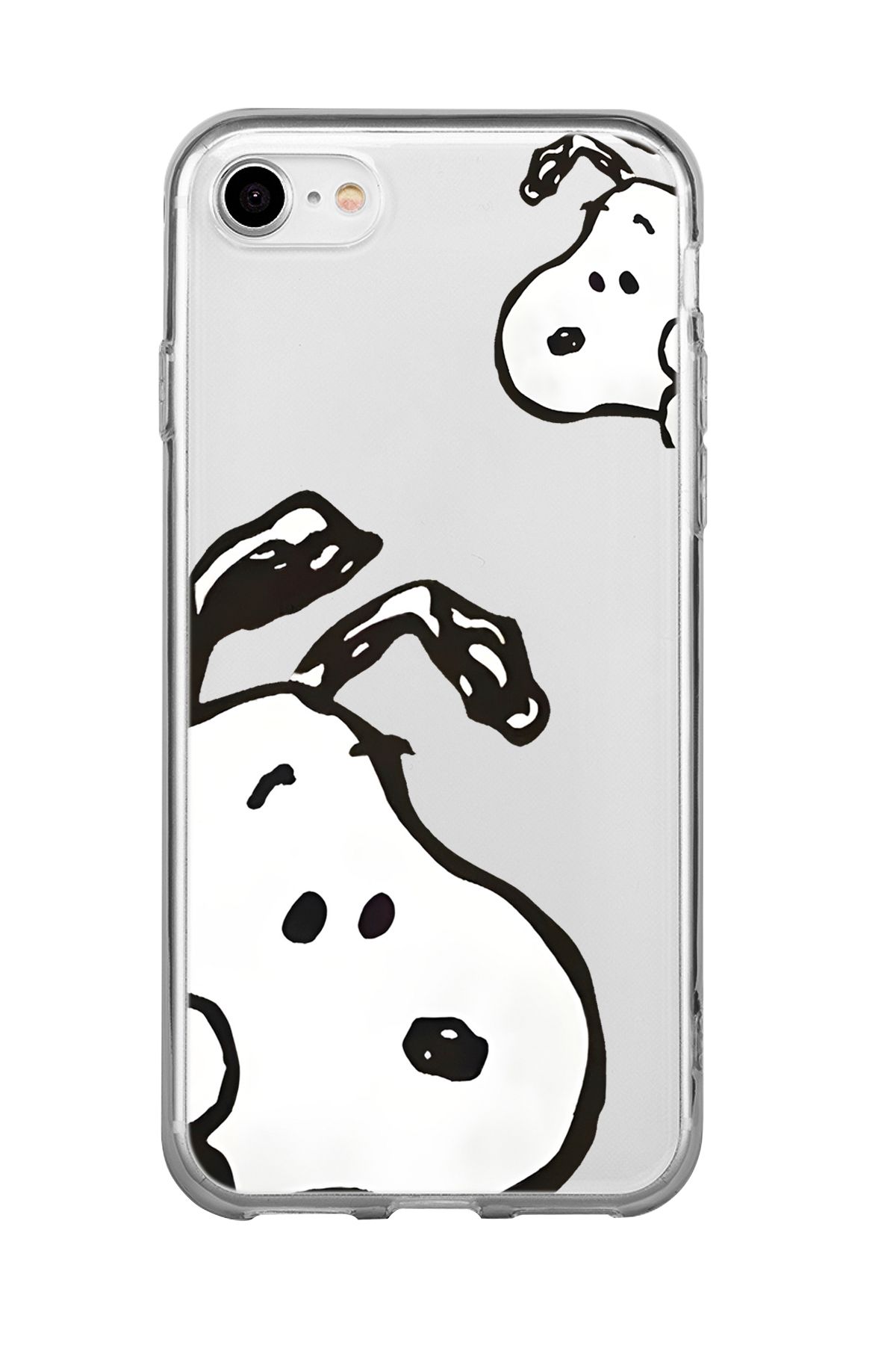 mooodcase iPhone 7 / 8 / SE Uyumlu Cool Doggo Desenli Şeffaf Silikonlu Telefon Kılıfı