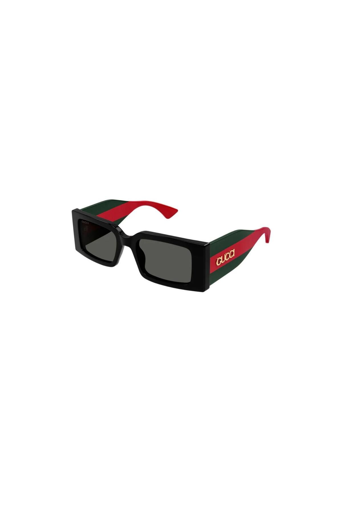 Gucci GG 1860S 001 52 Kadın Dikdörtgen Siyah Kemik Güneş Gözlüğü
