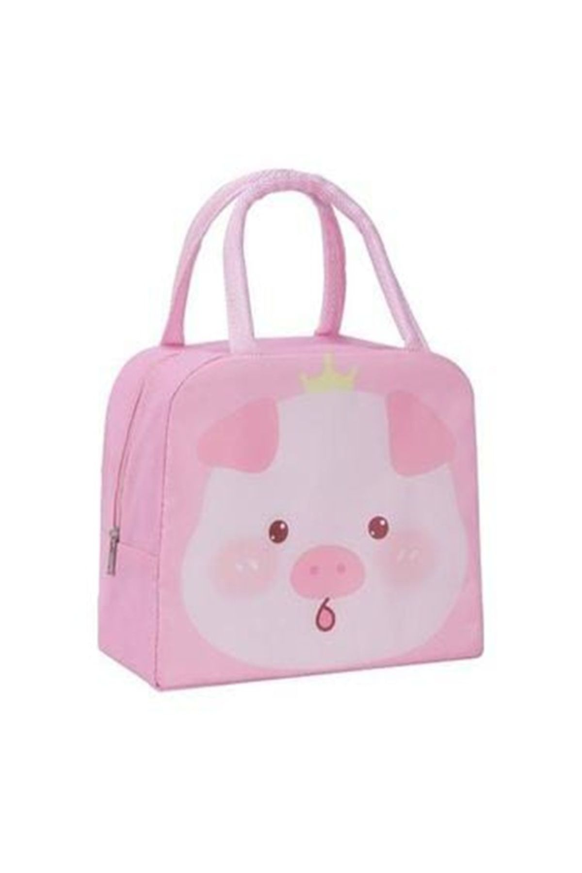 Shisa For Kids Pembe Domuz Temalı Termal Beslenme Çantası