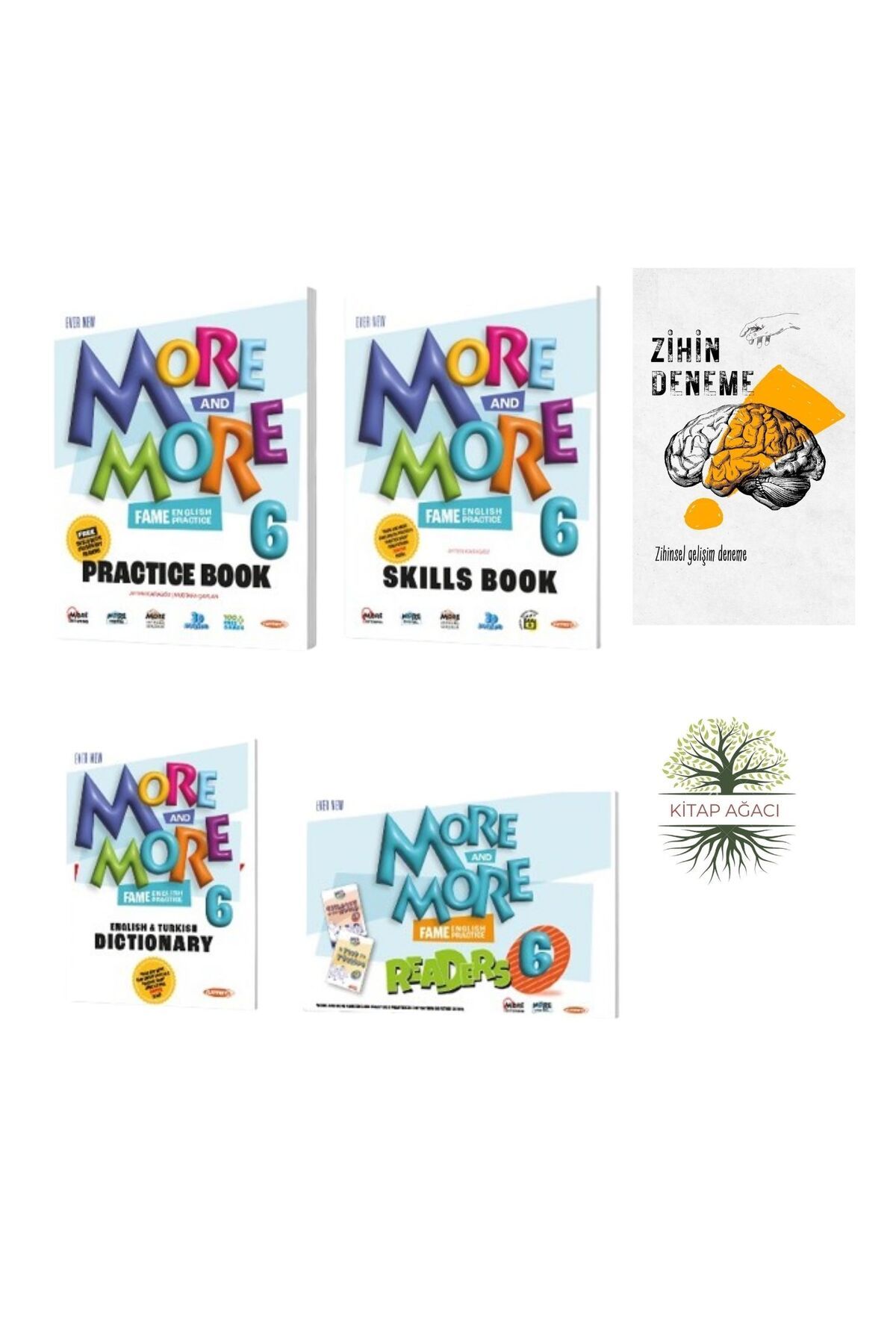 Karma Kitaplar KURMAY YAYNCILIK MORE&MORE 6.SINIF PRACTİCE BOOK SET KONU ANLATIM+ZİHİNDENEME-AGAC-1253