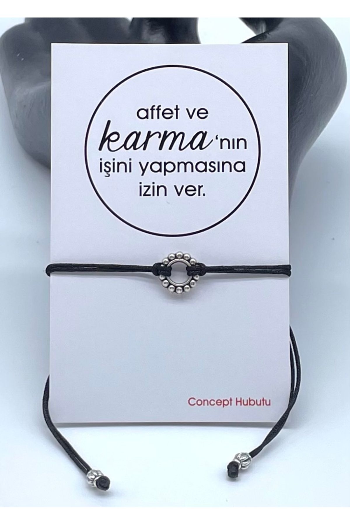 Concept HuBuTU Karma Felsefesi Siyah İp Halhal