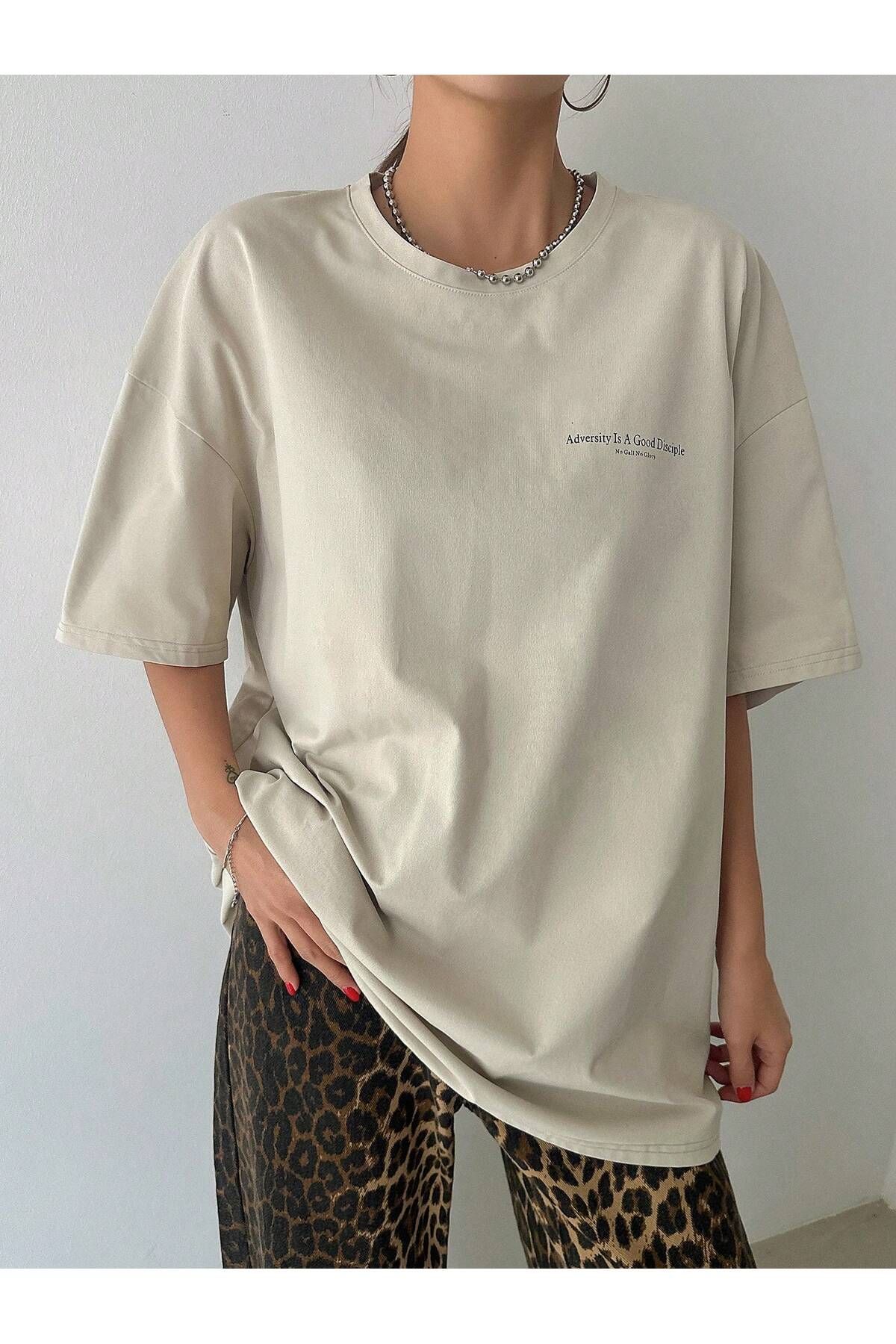 DAXİS Sportwear Company KADIN Baskılı Bisiklet Yaka Tişört
