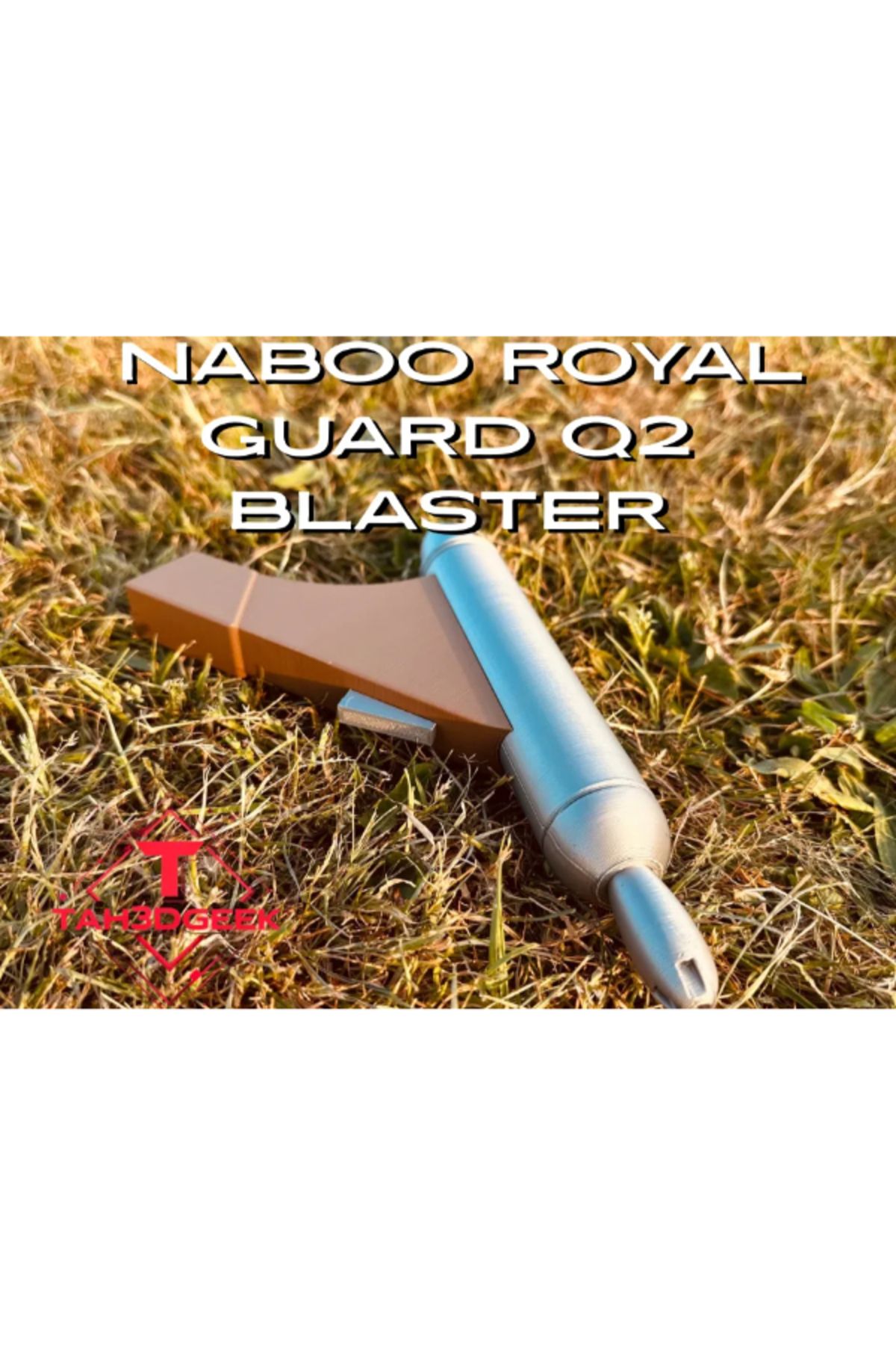 3d model s Yıldız Savaşları Naboo Kraliyet Muhafızı Q2 Blaster – Özgün Tasarım 3D Baskı
