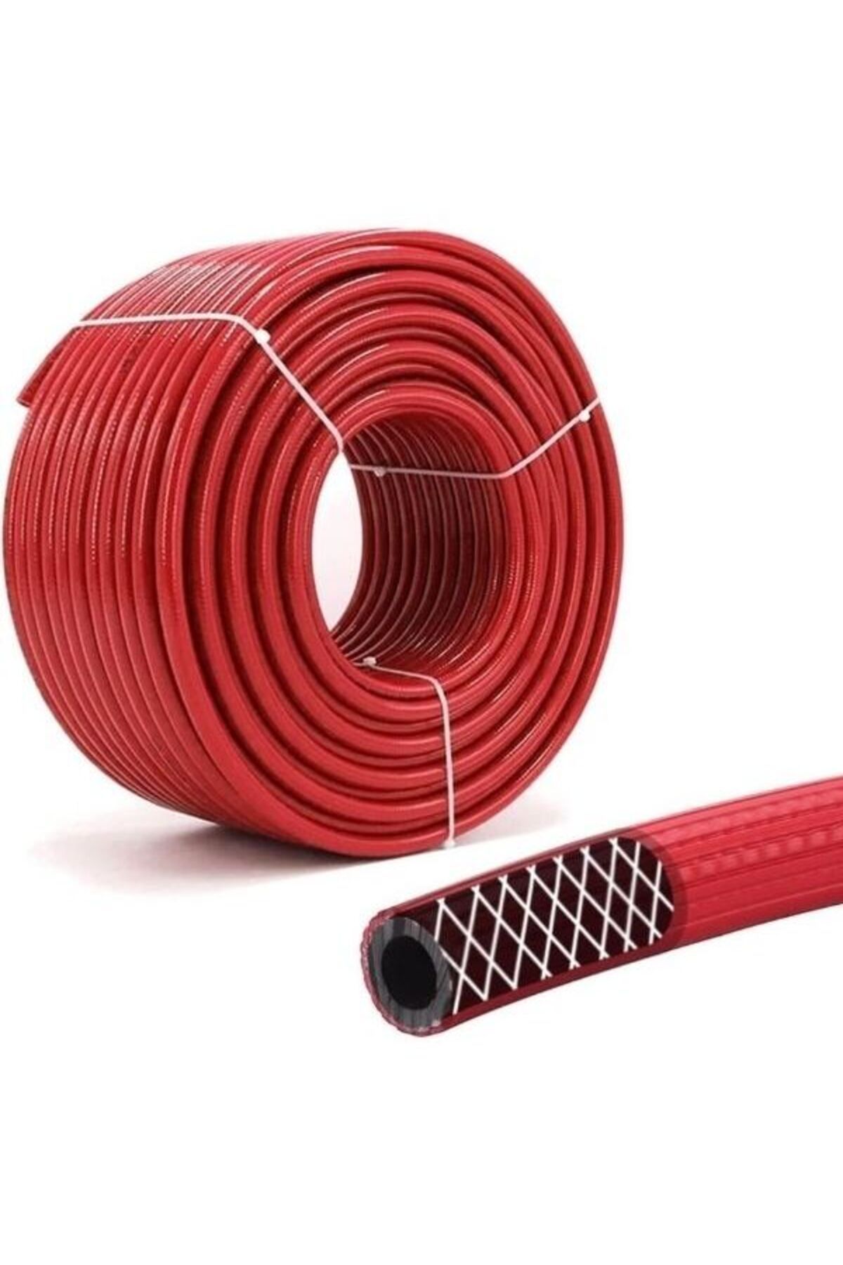 HIRDAVATADAM Çelik Thermo Kompresör Hava Hortumu (Kırmızı - 10 Metre - İç Çap : 8 mm)
