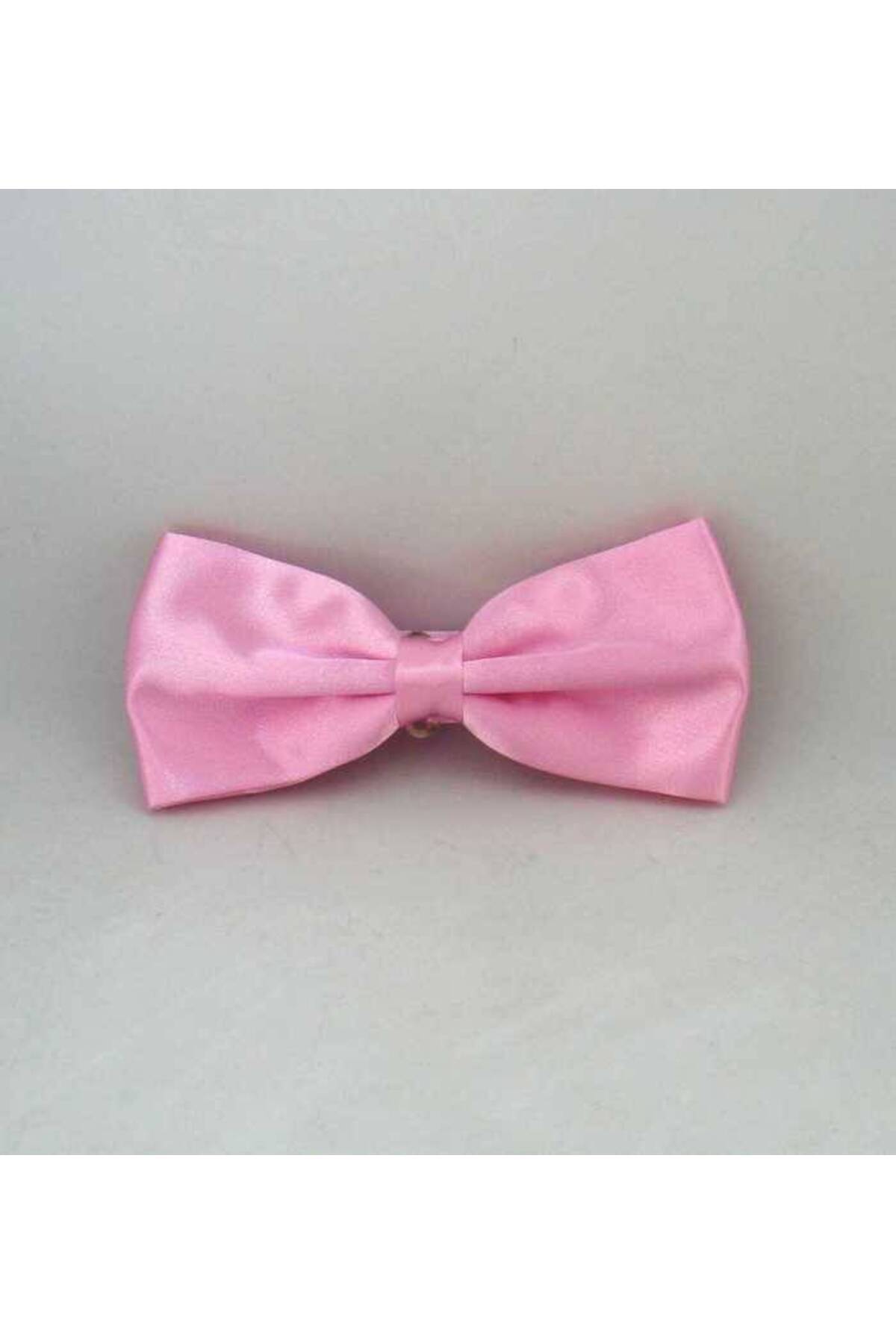 Gaffy Pembe Düz Renk Saten Papyon - Sp-08