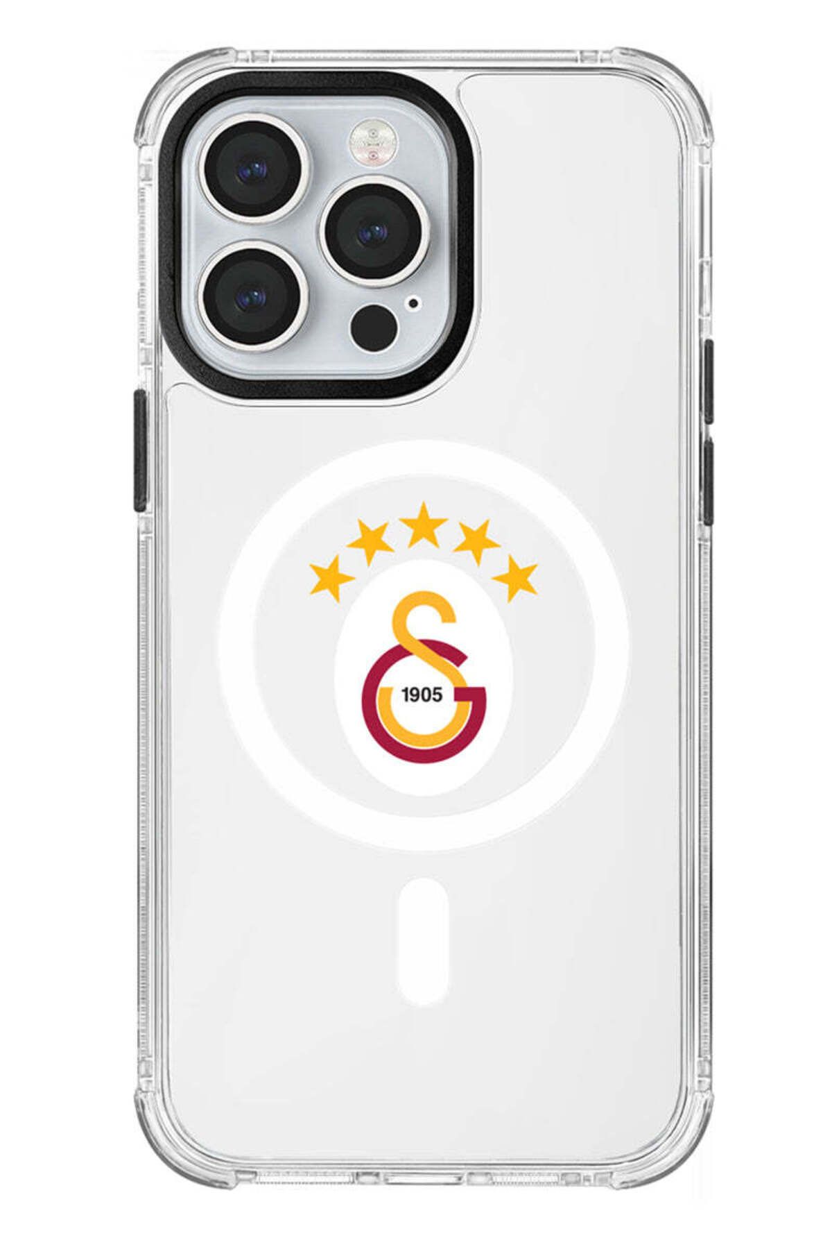 Galatasaray iPhone 13 Pro Uyumlu Galatasaray 5 Yıldız Magsafe Lisanslı Telefon Kılıfı