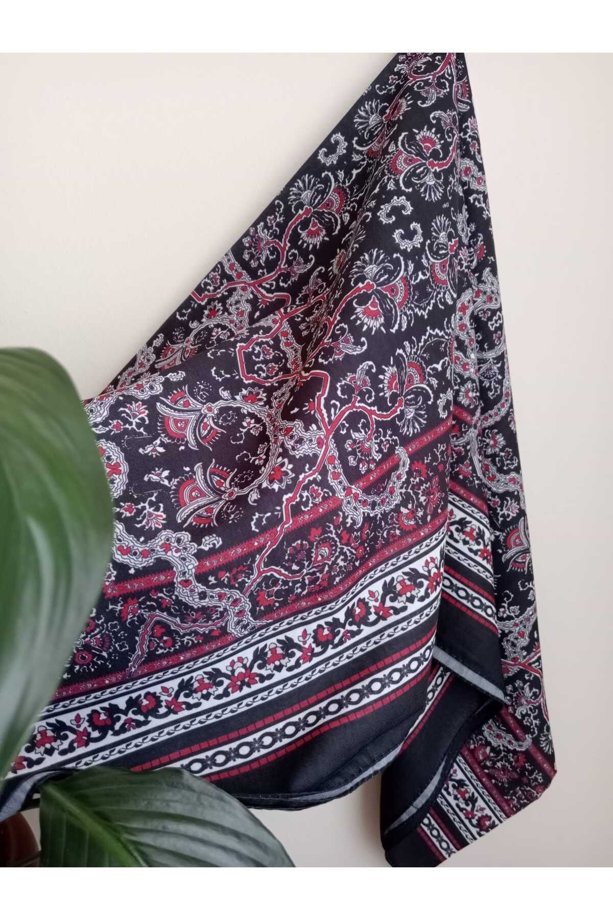 Sina İpek Pamuklu Etnik Desenli Soft Şal