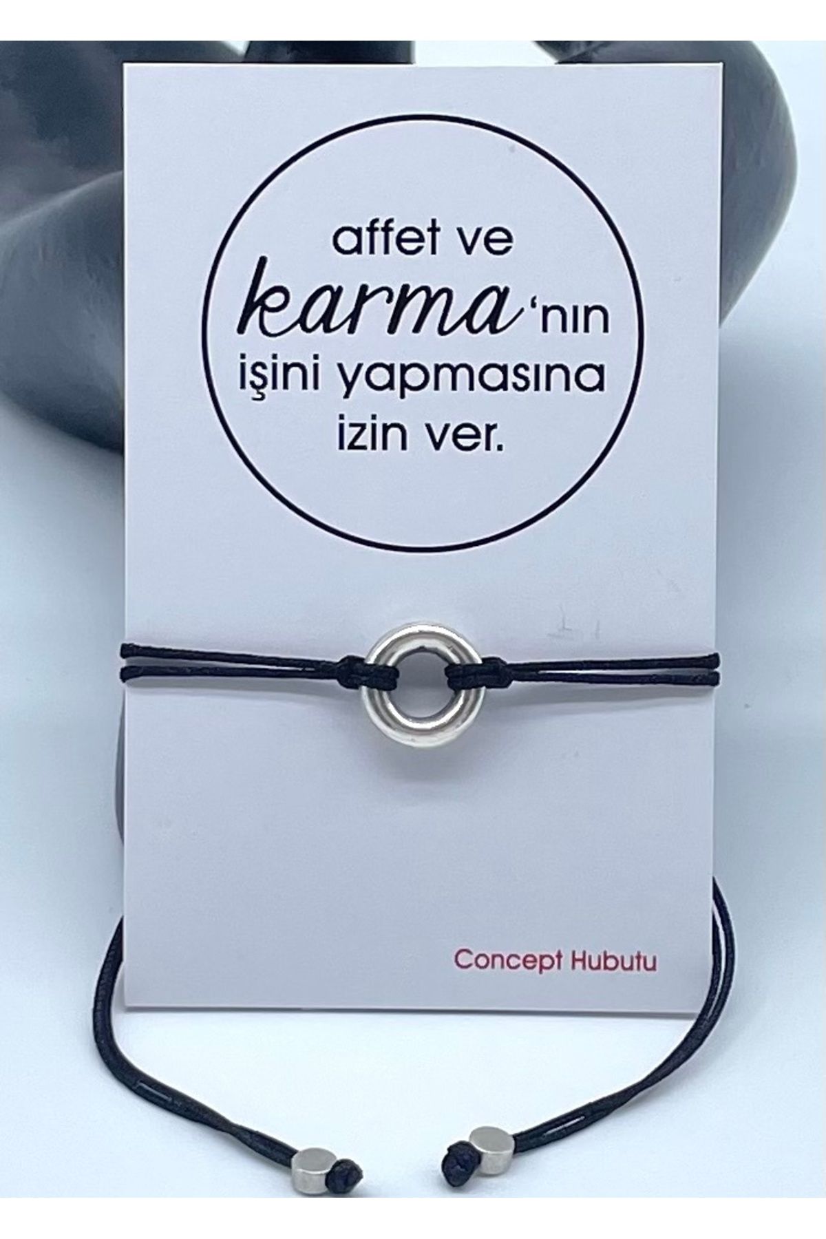 Concept HuBuTU Karma Felsefesi Siyah İp Halhal