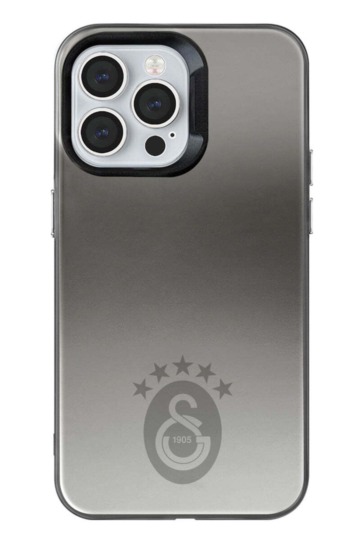 Galatasaray iPhone 13 Pro Uyumlu Galatasaray 5 Yıldız Tek Renk Arma Premium Lisanslı Telefon Kılıfı