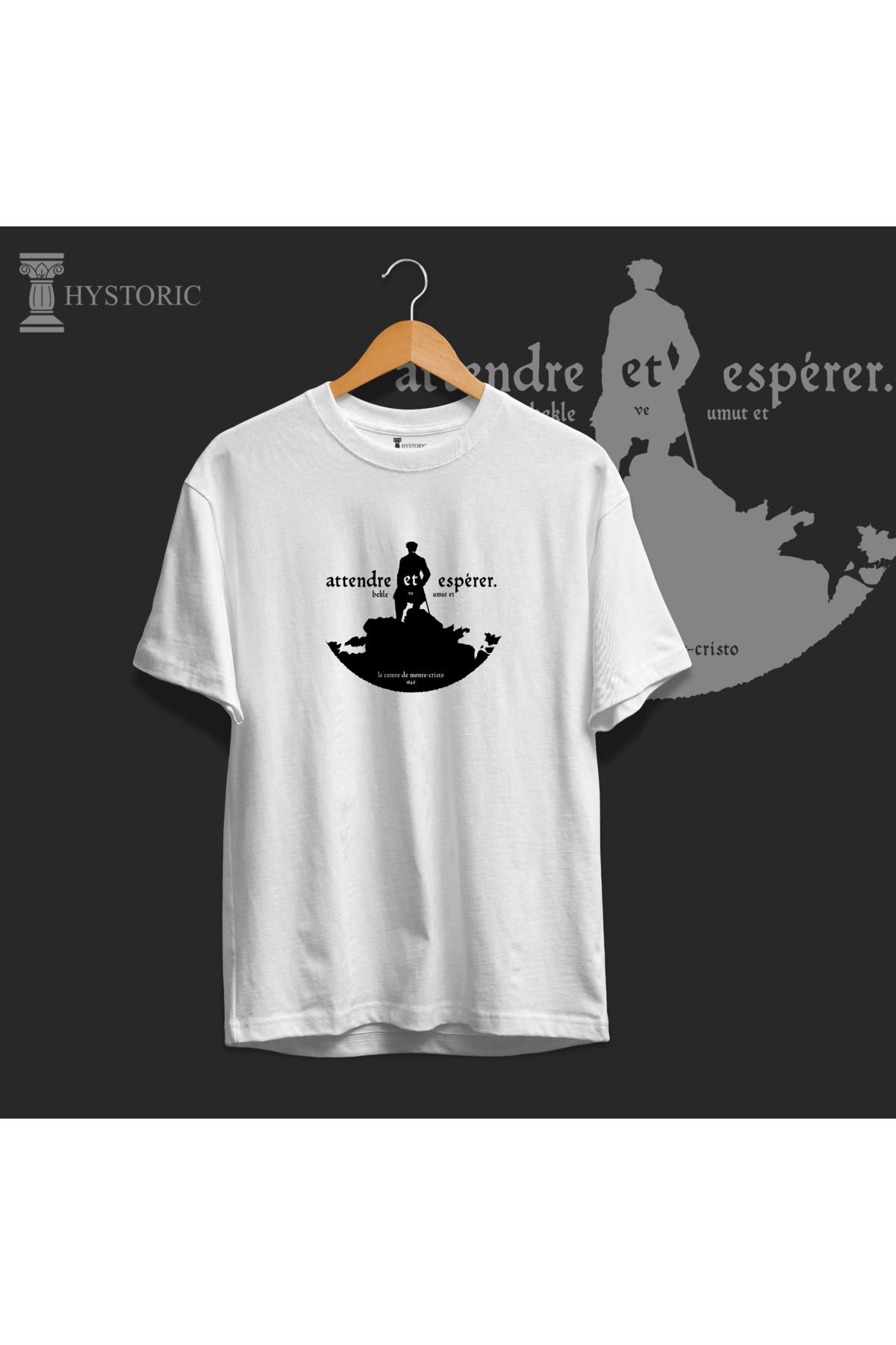 Hystoric Wear Monte Cristo Kontu Baskılı Oversize Tişört