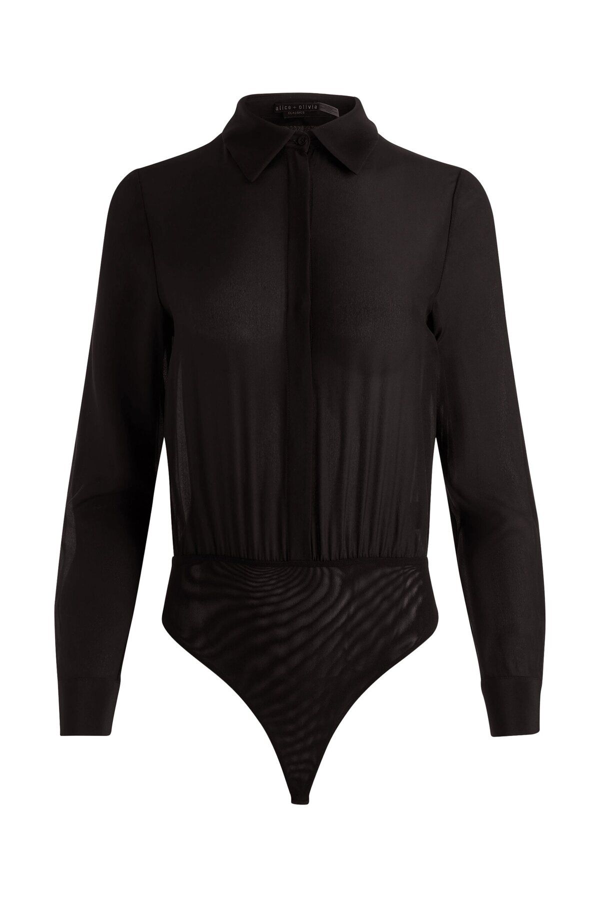 Alice + Olivia Willa Silk Bodysuit, %100 İpek, Dar Kesim, Gündüzden Geceye Şıklık