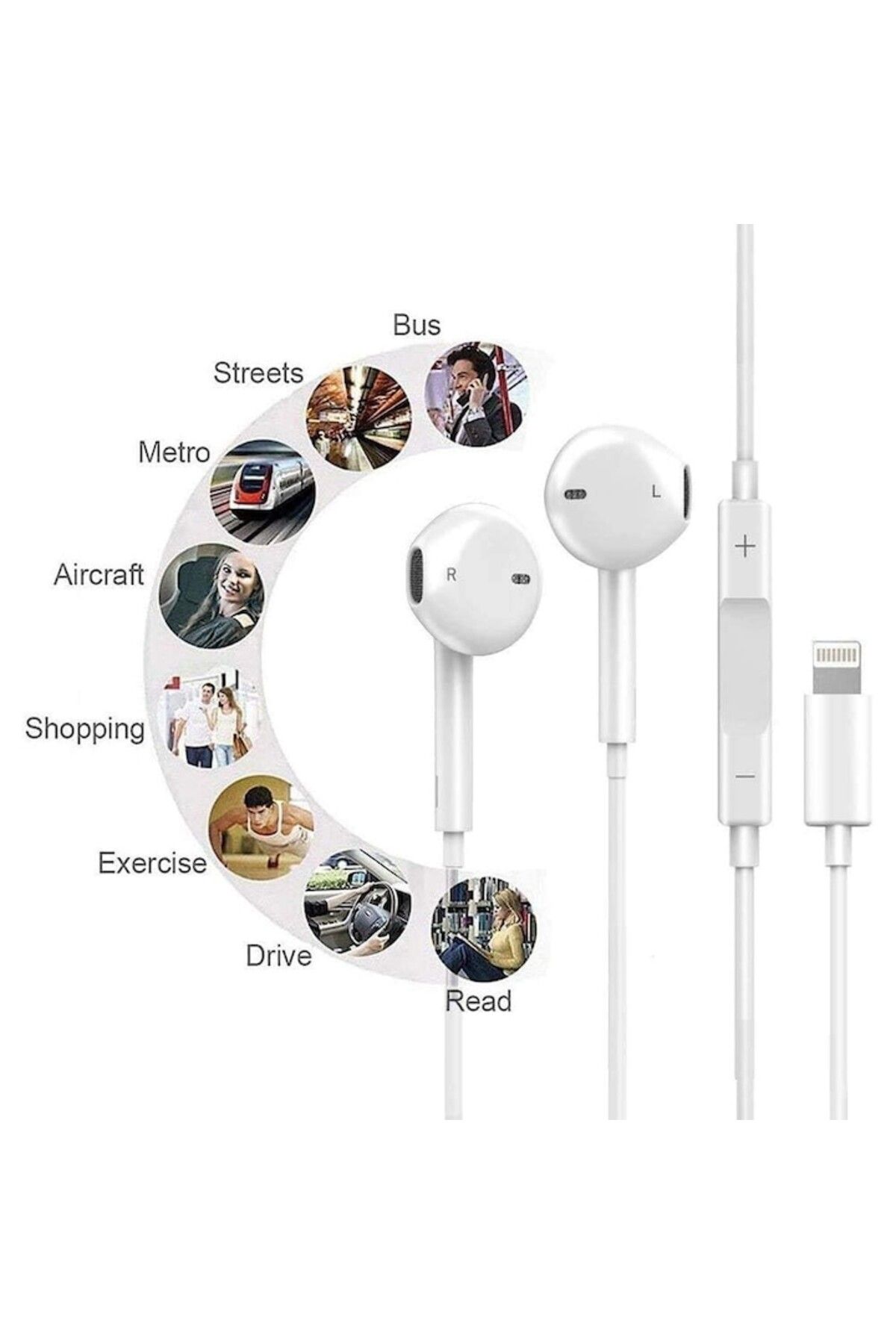 MACVI-Macvi® headphones with microphone and volume control, noise-isolating, compatible with iPhone 6