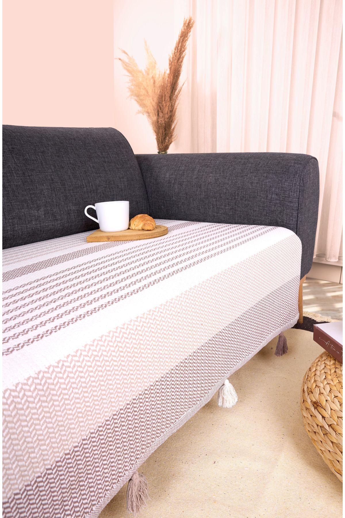Akaystore Noreya Oturma Yerini Kapatan 115x220 Koltuk Örtüsü Pamuklu | Modern ve Şık | Basic | Zarif Tasarım