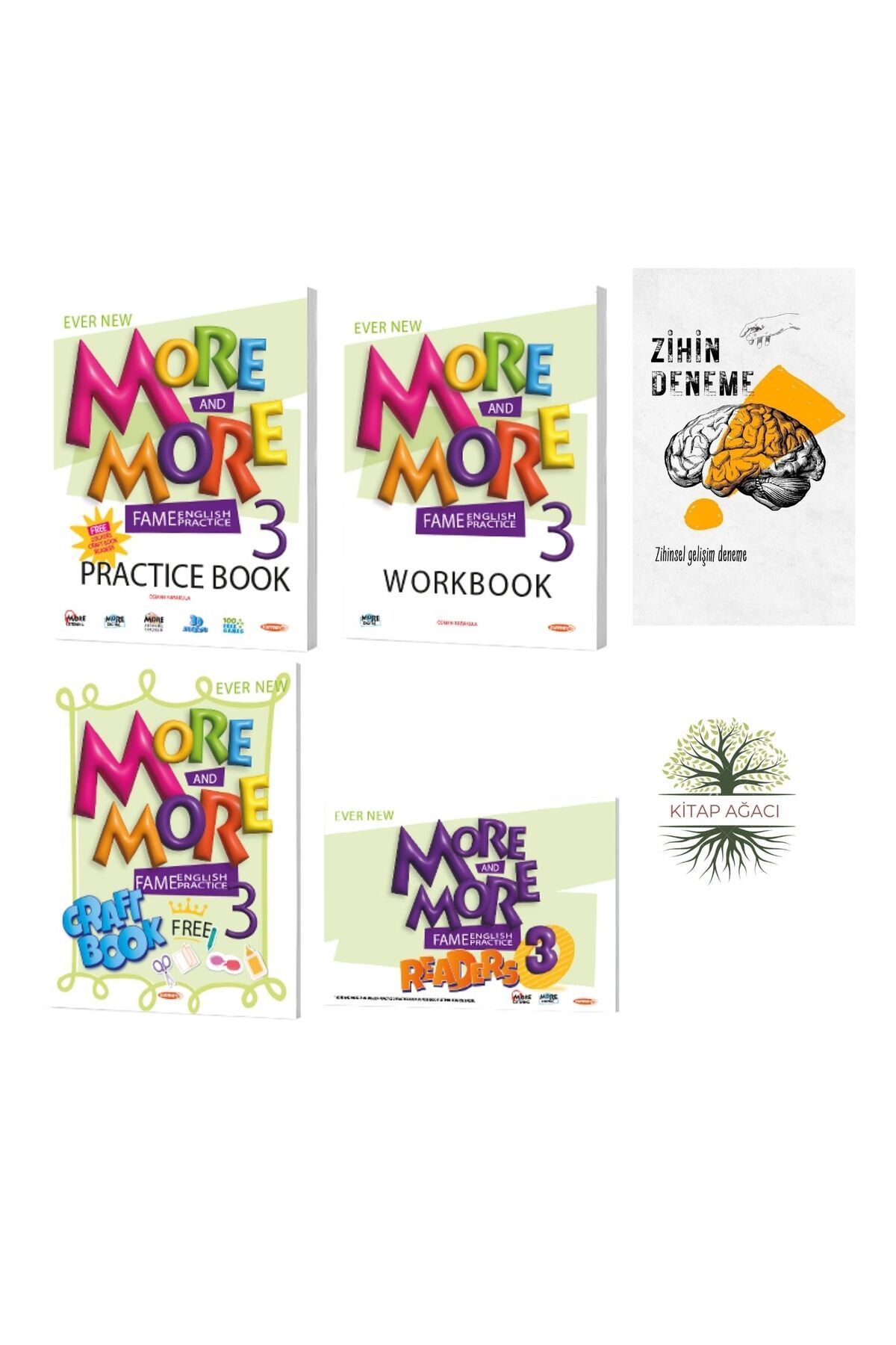 Karma Kitaplar KURMAY YAYNCILIK MORE&MORE 3.SINIF PRACTİCE BOOK SET KONU ANLATIM+ZİHİNDENEME-AGAC-1169