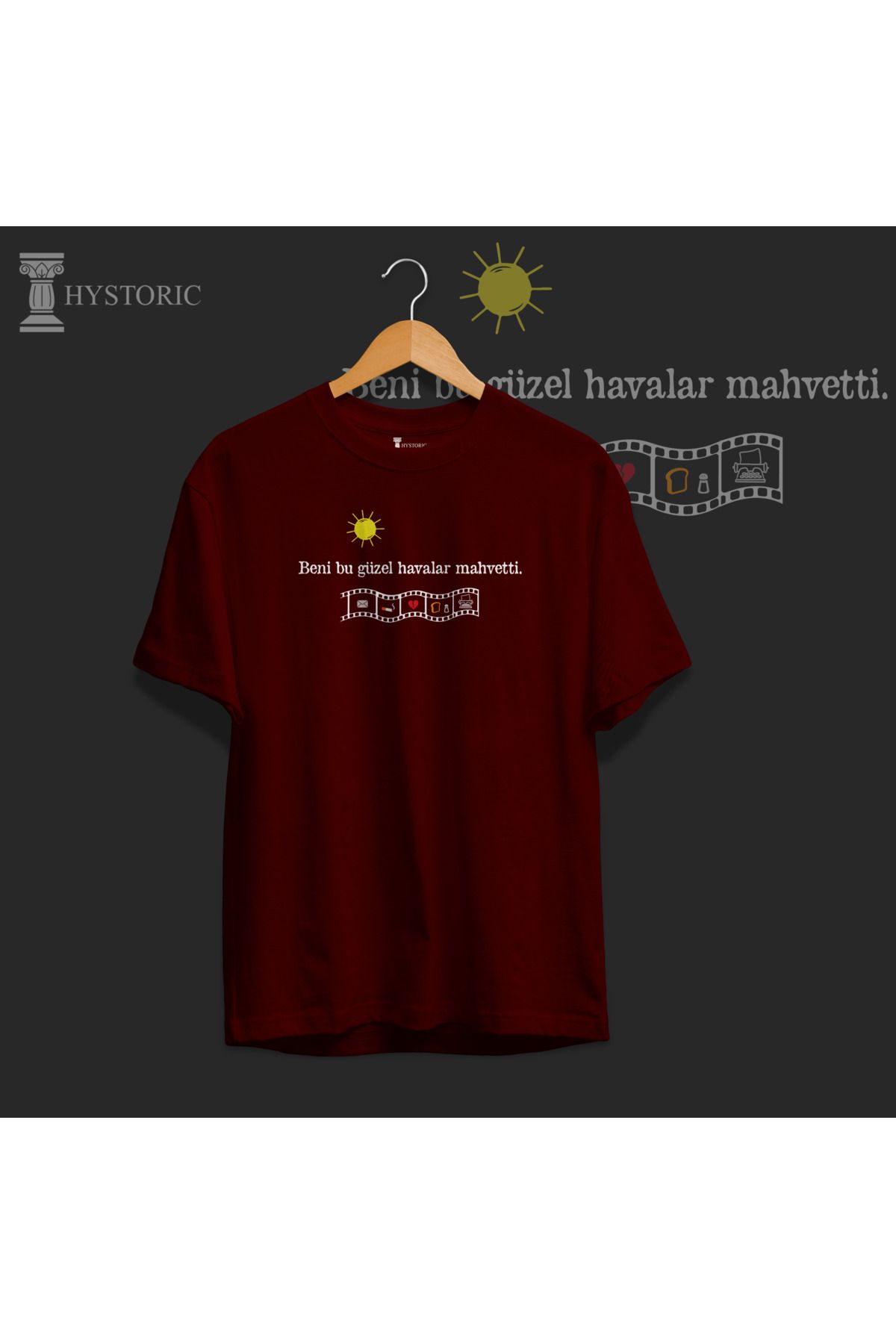 Hystoric Wear Edebiyat Baskılı Basic Tişört