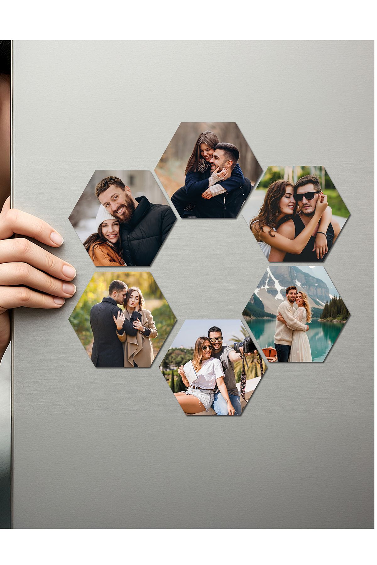 Fotomcity Kişiye Özel Ahşap Fotoğraflı UV Baskılı Magnet