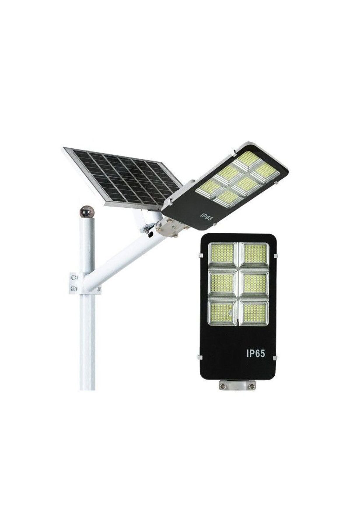 eyemazing-Lampă stradală solară, IP65, senzor de lumină, uimitoare, 100 LED-uri, 80w, telecomandă, 12–16 ore, alb rece 10