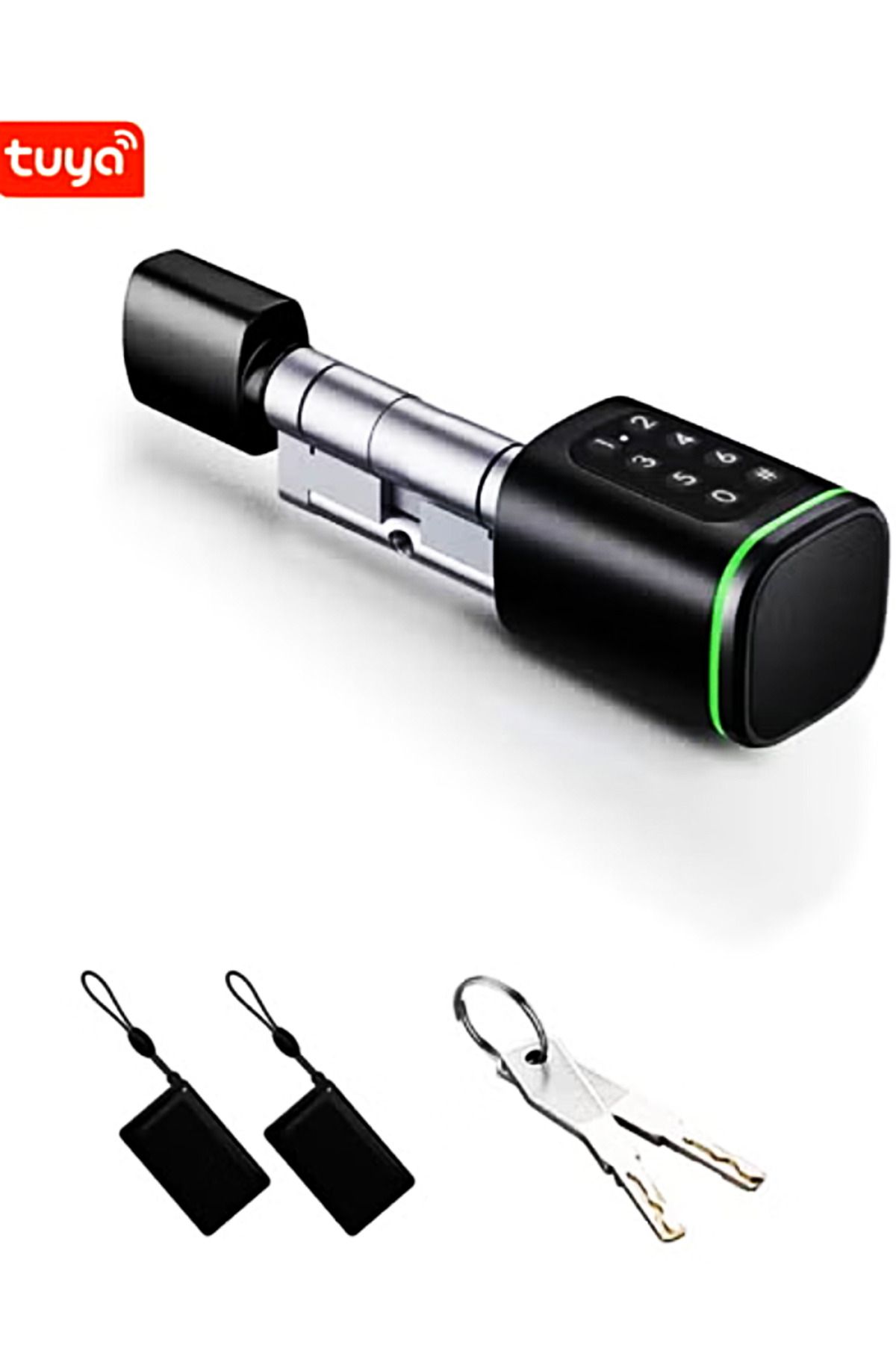 DarTech-Dartek Smart Lock with 4 Opening Methods, Keypad, Compatible with Any Door, Black, Global Version, Smart Home System 5