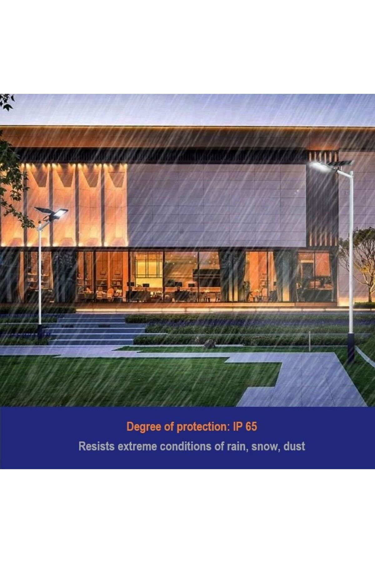 eyemazing-Lampă stradală solară, IP65, senzor de lumină, uimitoare, 100 LED-uri, 80w, telecomandă, 12–16 ore, alb rece 12