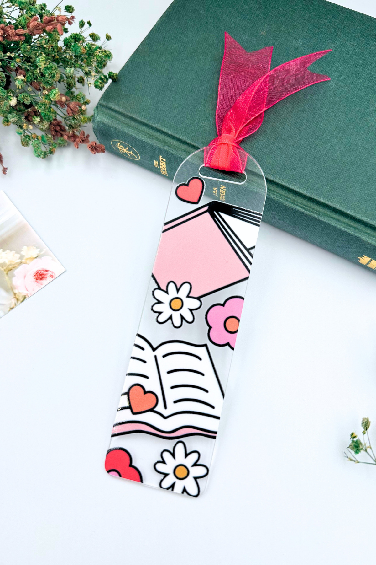 Lusida Design Kalpli Çiçekli Hediyelik Şık Tasarım Kitap Ayracı