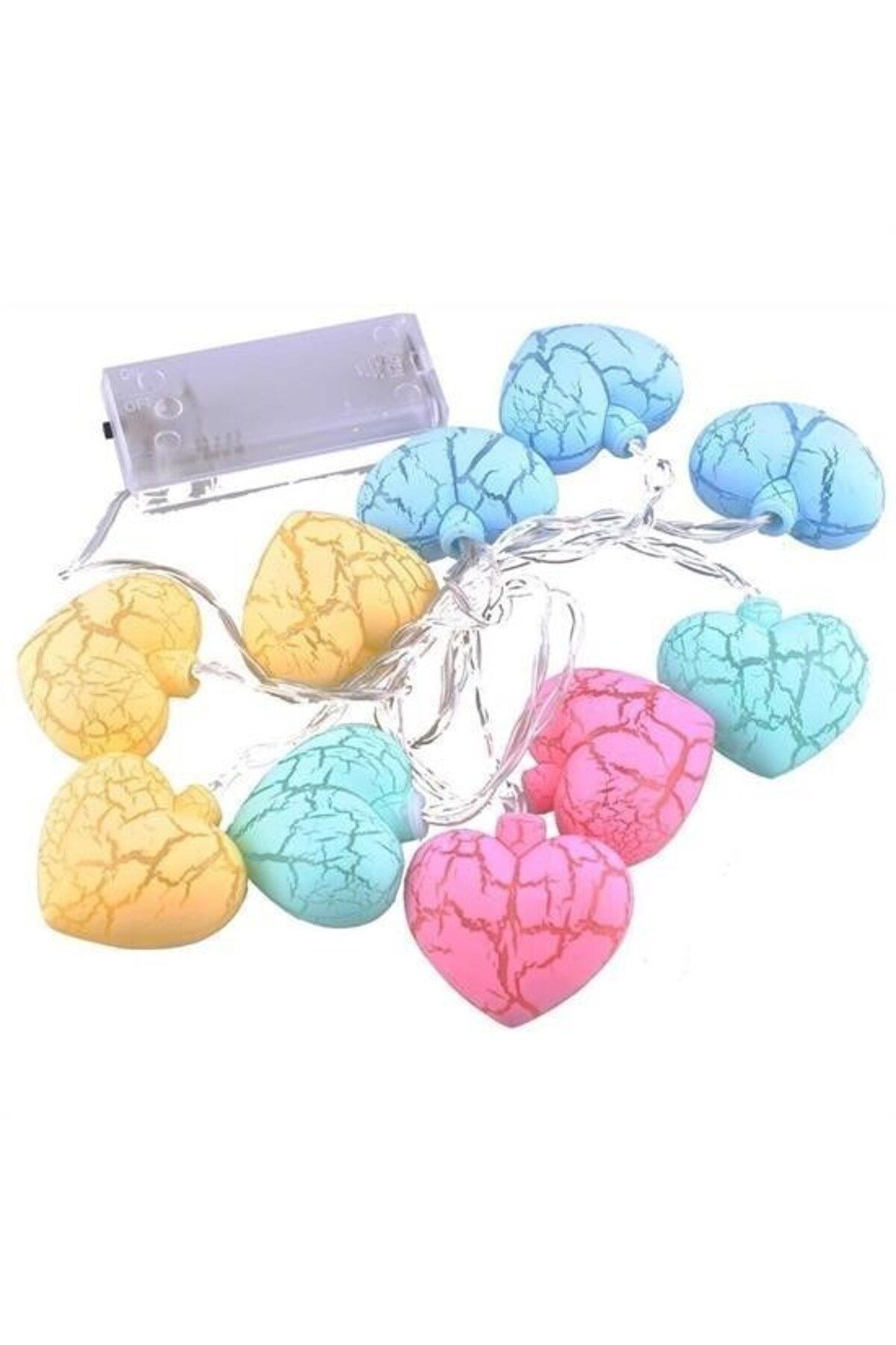 Emperium BUFFER® 10lu Renkli Kalp Şeklinde Dekoratif Dolama Led Aydınlatması
