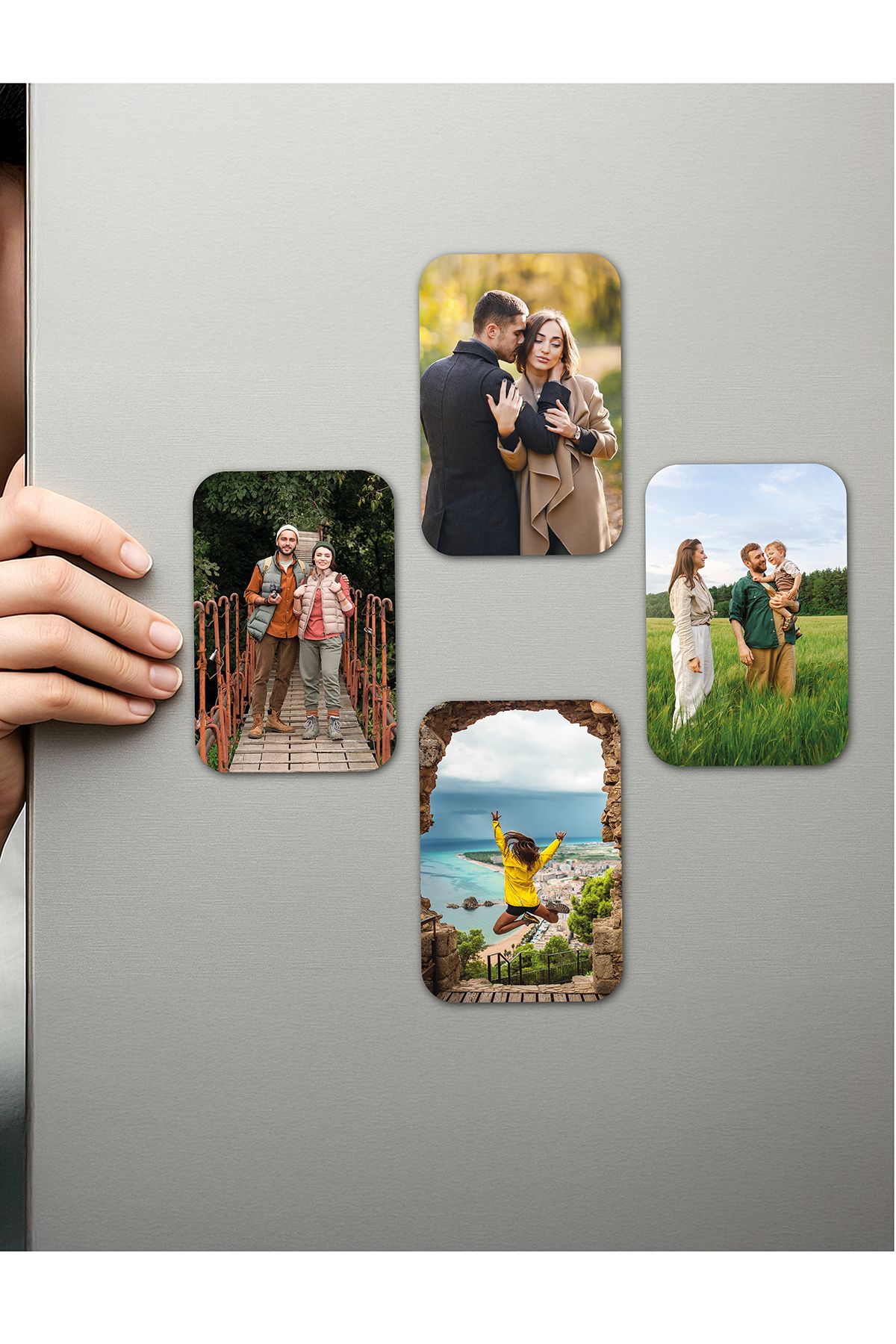 Fotomcity Kişiye Özel Ahşap Fotoğraflı UV Baskılı Magnet