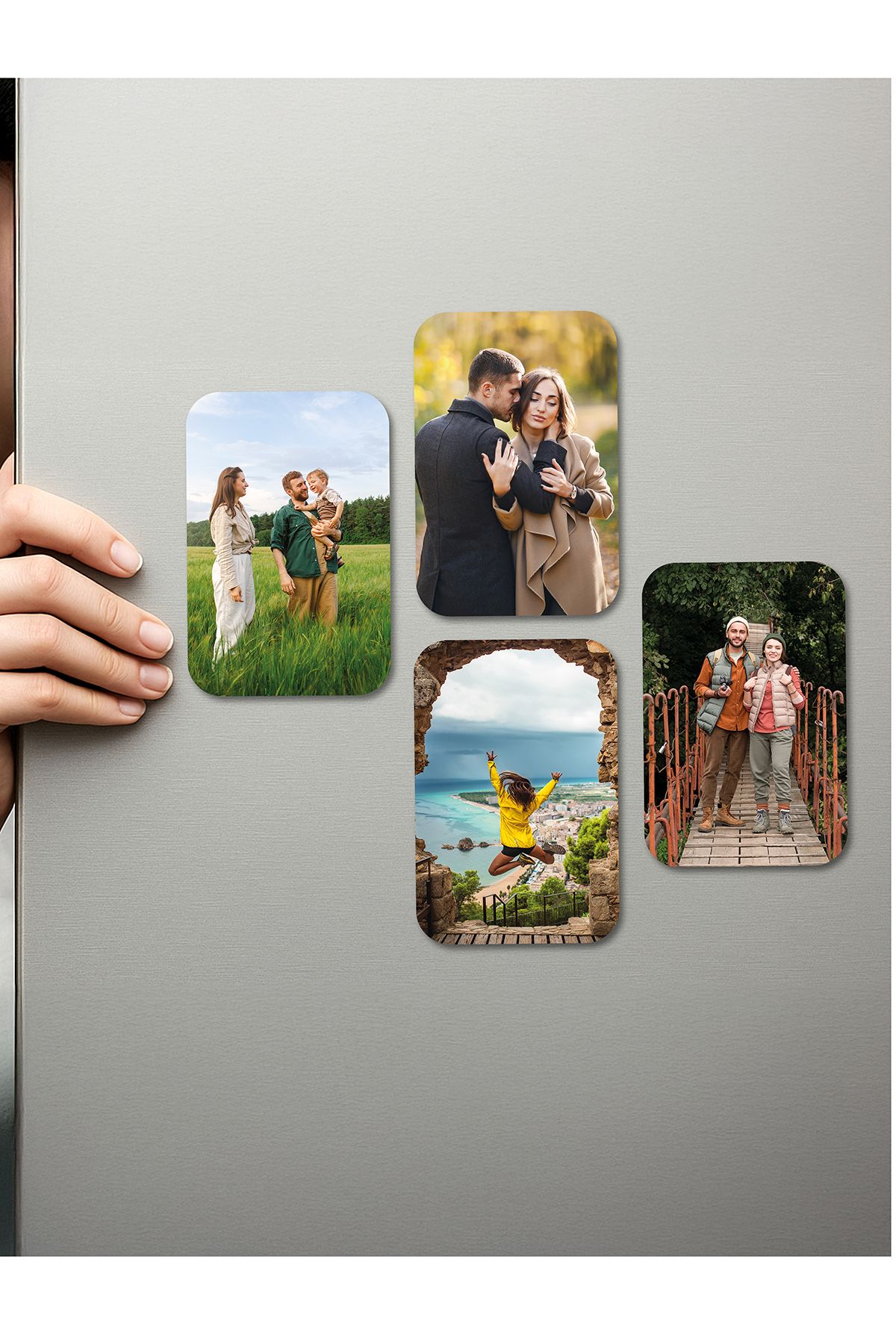 Fotomcity Kişiye Özel Ahşap Fotoğraflı UV Baskılı Magnet