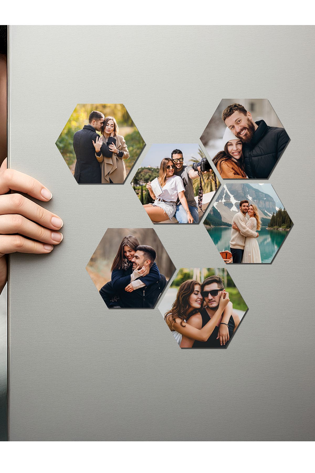 Fotomcity Kişiye Özel Ahşap Fotoğraflı UV Baskılı Magnet