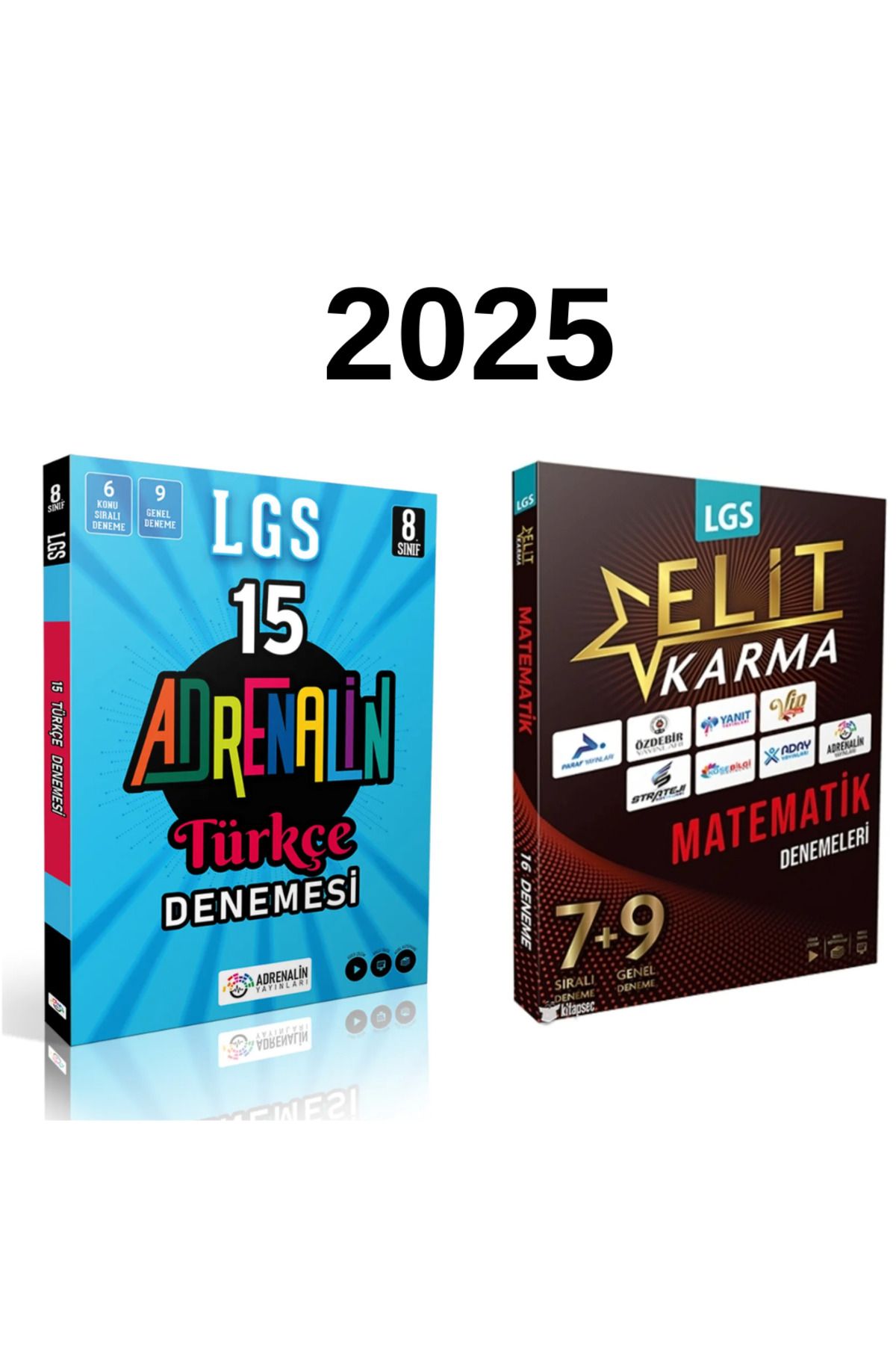 IQ YAYINLARI ADRENALİN YAY. 8.SINIF TÜRKÇE 15 BRANŞ DENEMESİ + ELİTKARMA LGS MATEMATİK DENEME SET 2025