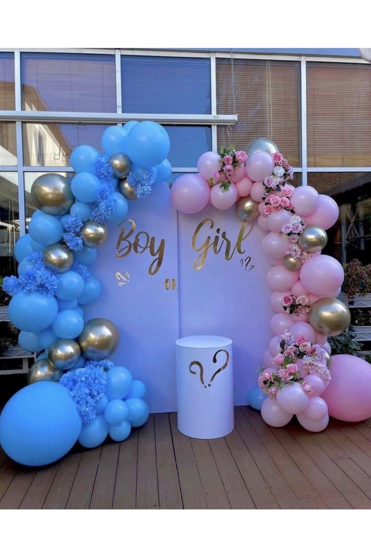 Papatya Party Cinsiyet Partisi Kız Mı Erkek Mi Partisi Balon Zinciri Doğum Günü Balon Parti Seti