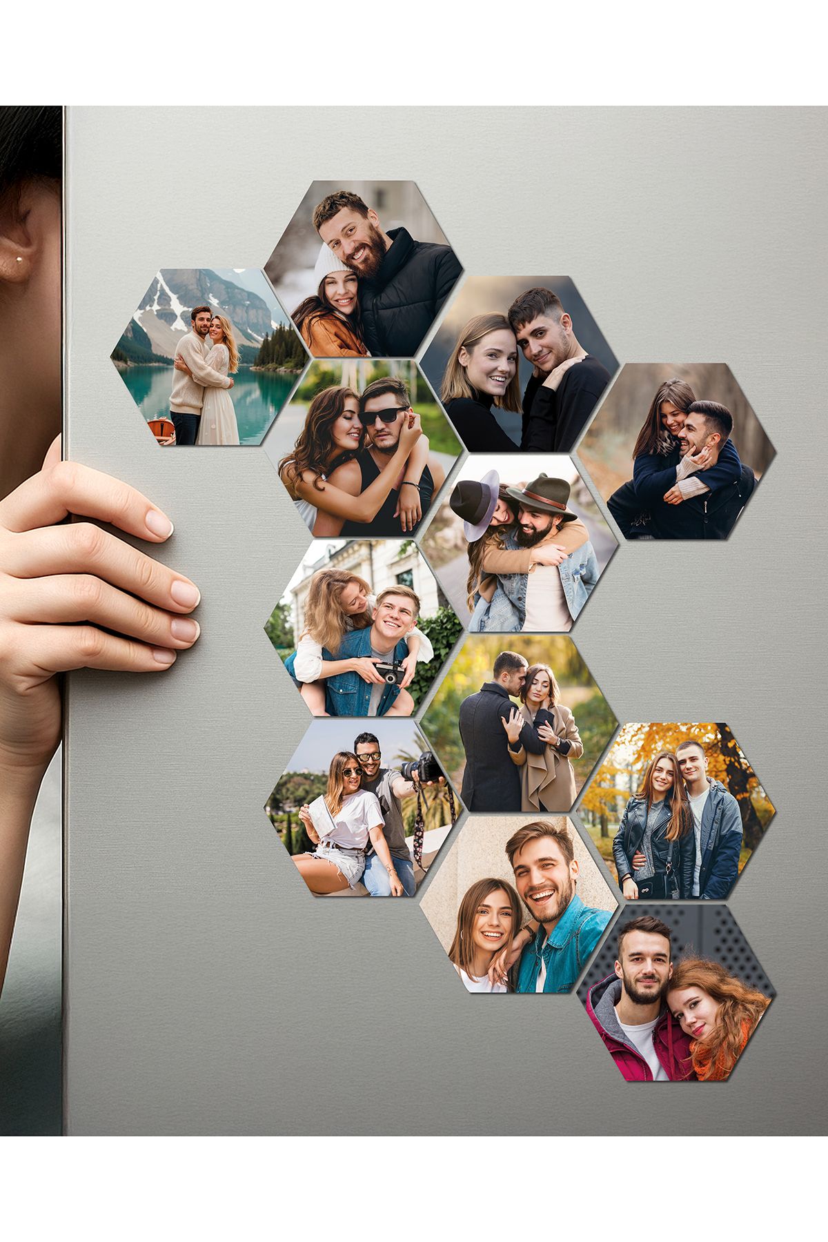 Fotomcity Kişiye Özel Ahşap Fotoğraflı UV Baskılı Magnet