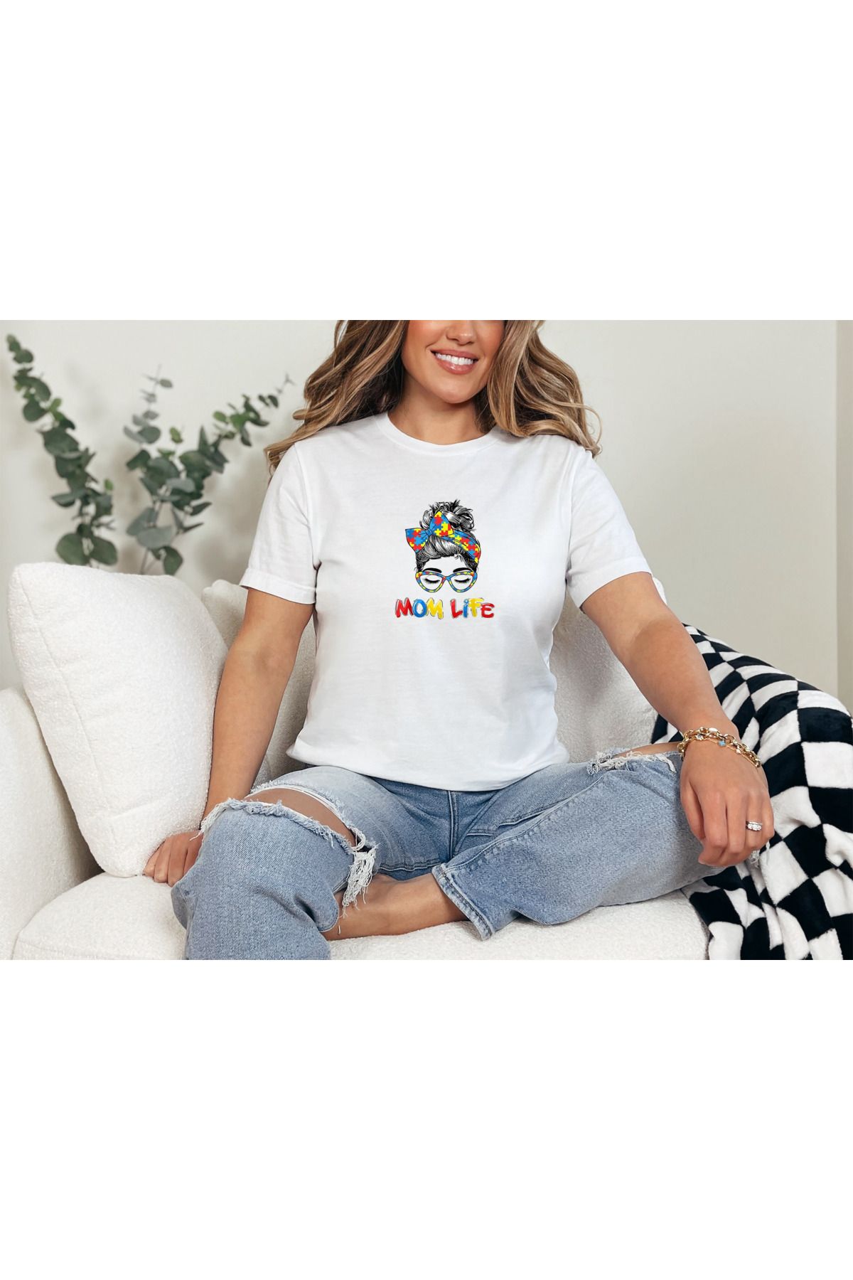 GHAND MOM LIFE BASKILI trend Unısex Normal Kalıp T-Shirt