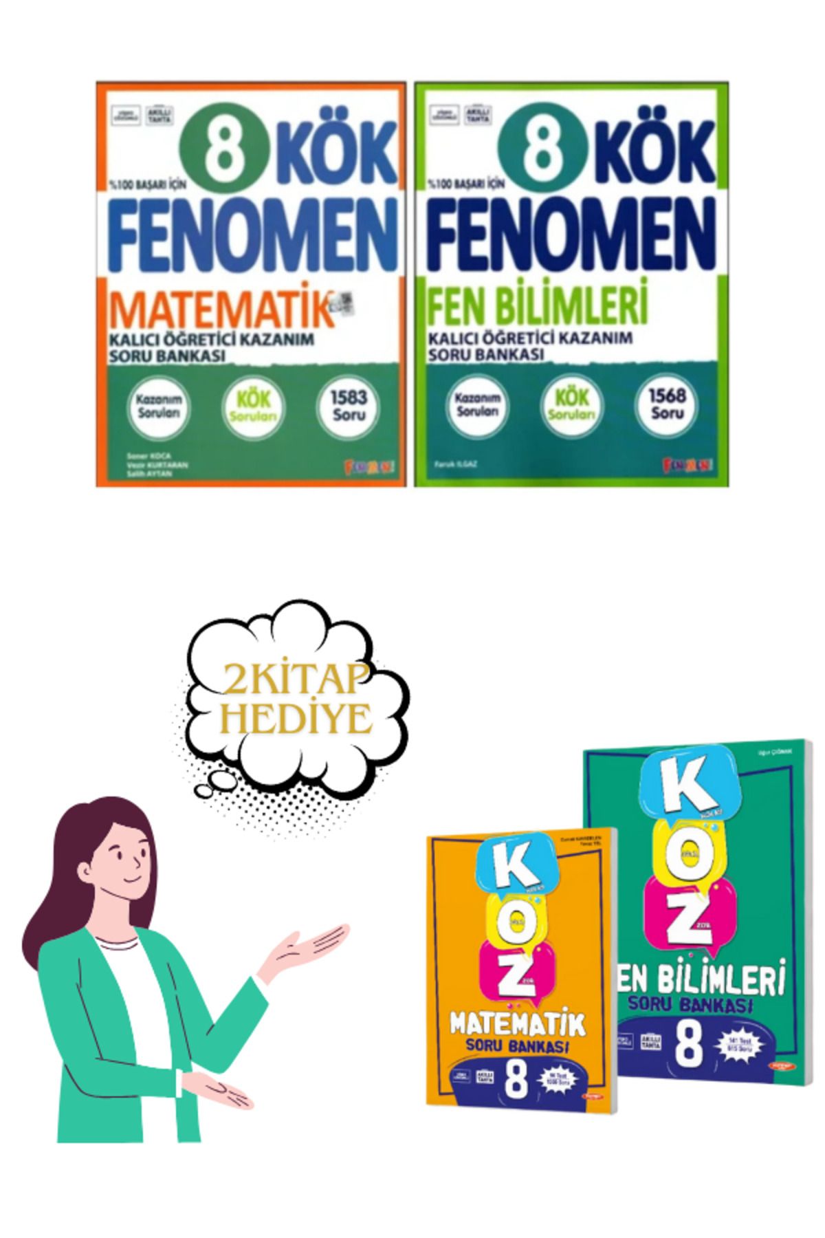 Fenomen Yayıncılık KURMAY YAYINLARI KÖK MATEMATİK VE FEN BİLİMLERİ SORU BANKASI